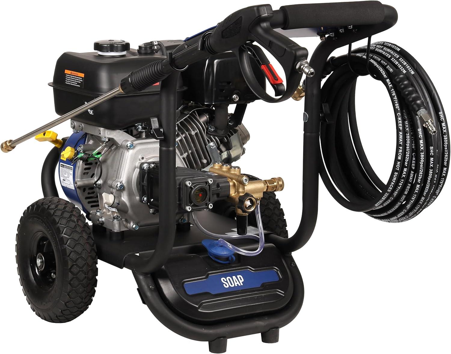 Westinghouse 3800-PSI 3.6-GPM Gas Pressure Washer, Heavy Duty, 5 Nozzles, Soap Tank