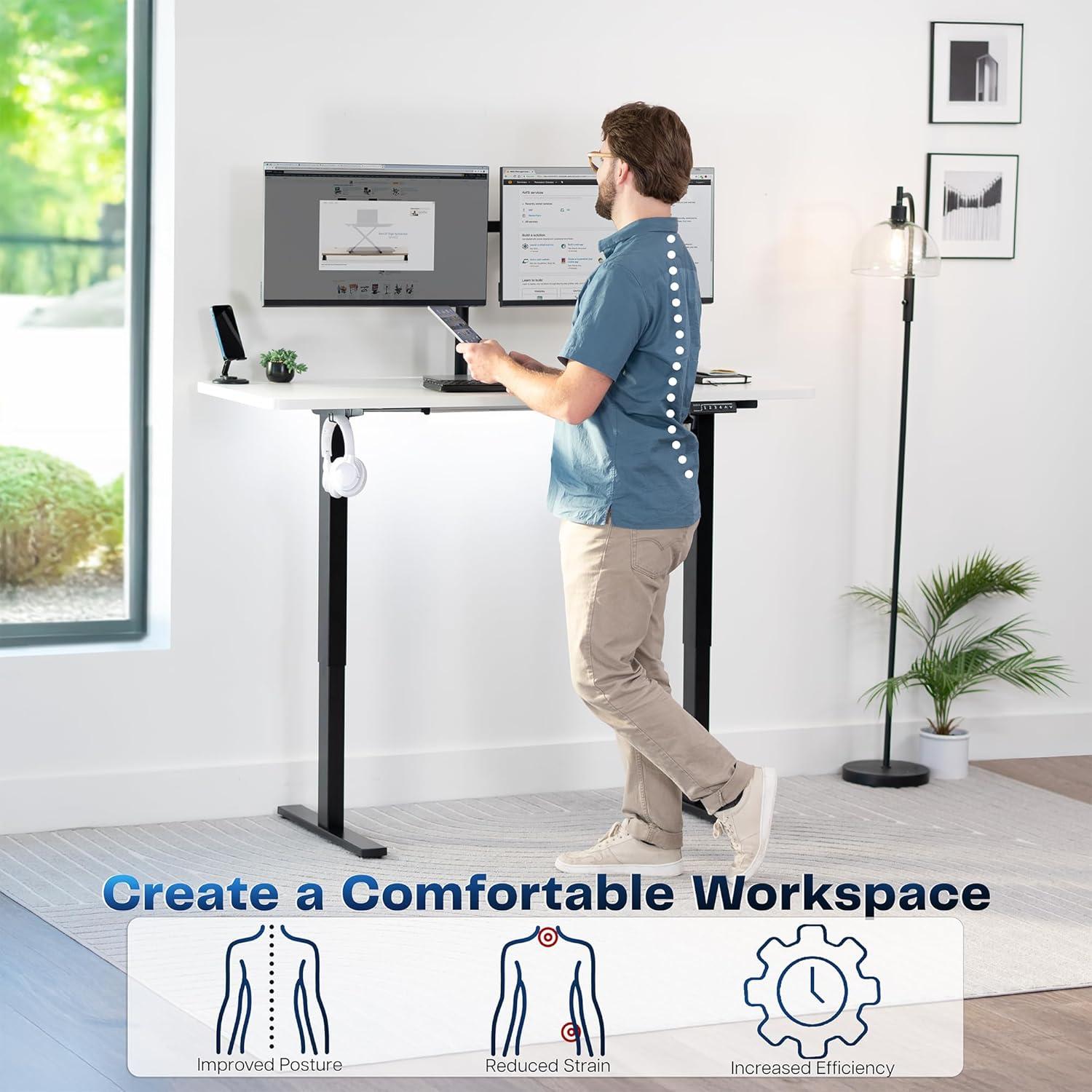 Vivo VIVO Single Motor Electric Desk with Push Button Memory Controller