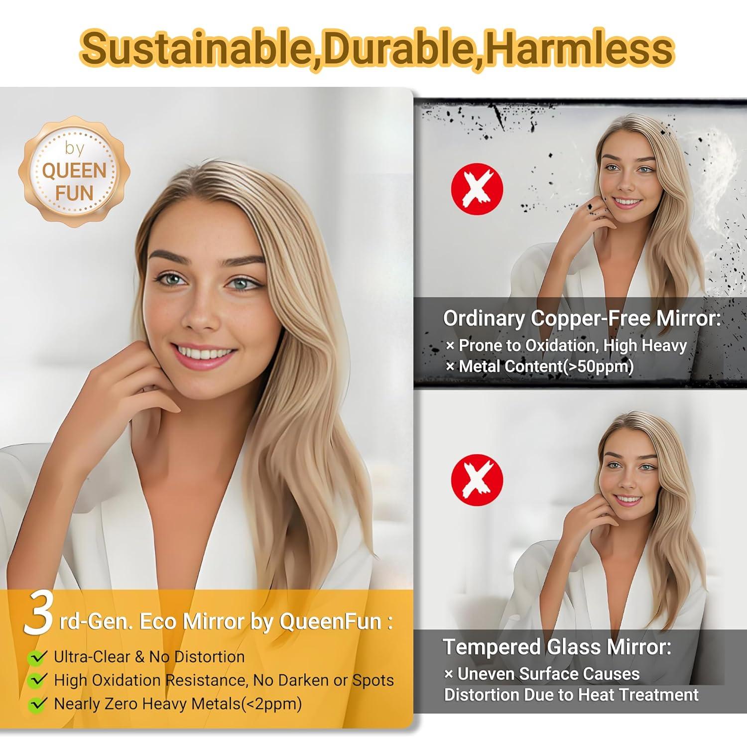 Decorative Wall Mirror Beveled Design, Bathroom Vanity Mirror Accent Mirror Finish