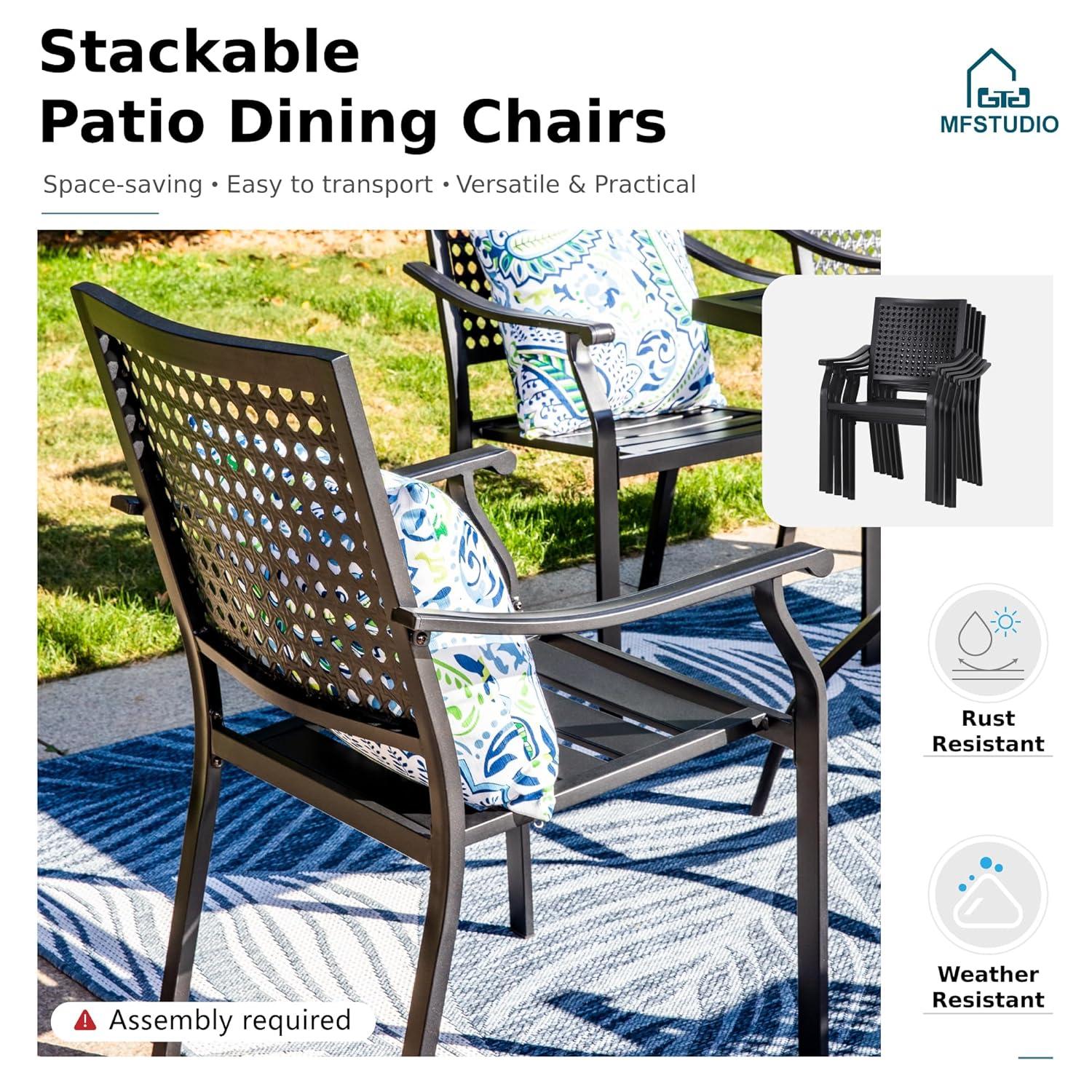 Argyri Stacking Patio Dining Chairs