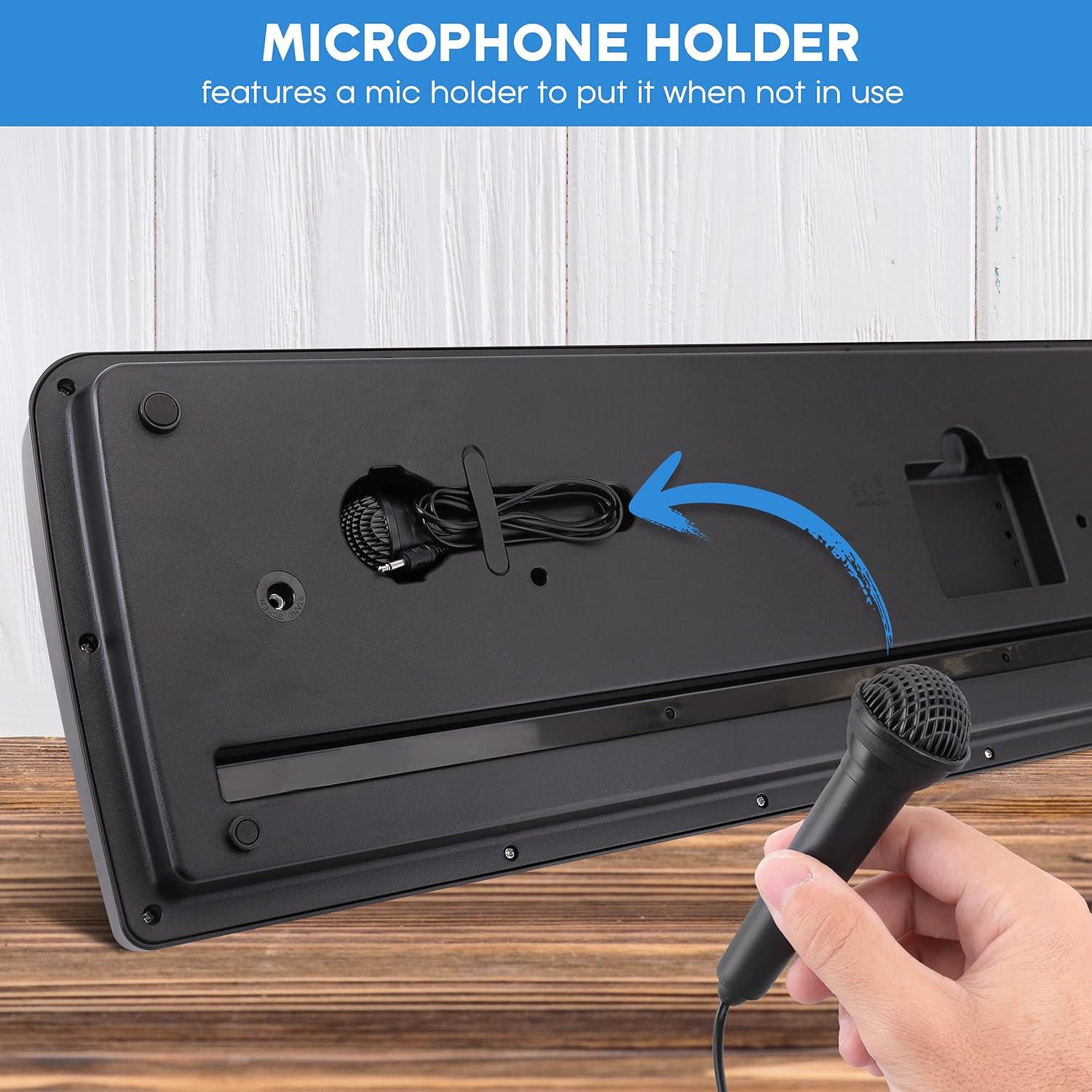 Pyle Teclado de Piano Musical Electrónico Portátil y Plegable con Keys Estándar de 61 y 129 Tonos