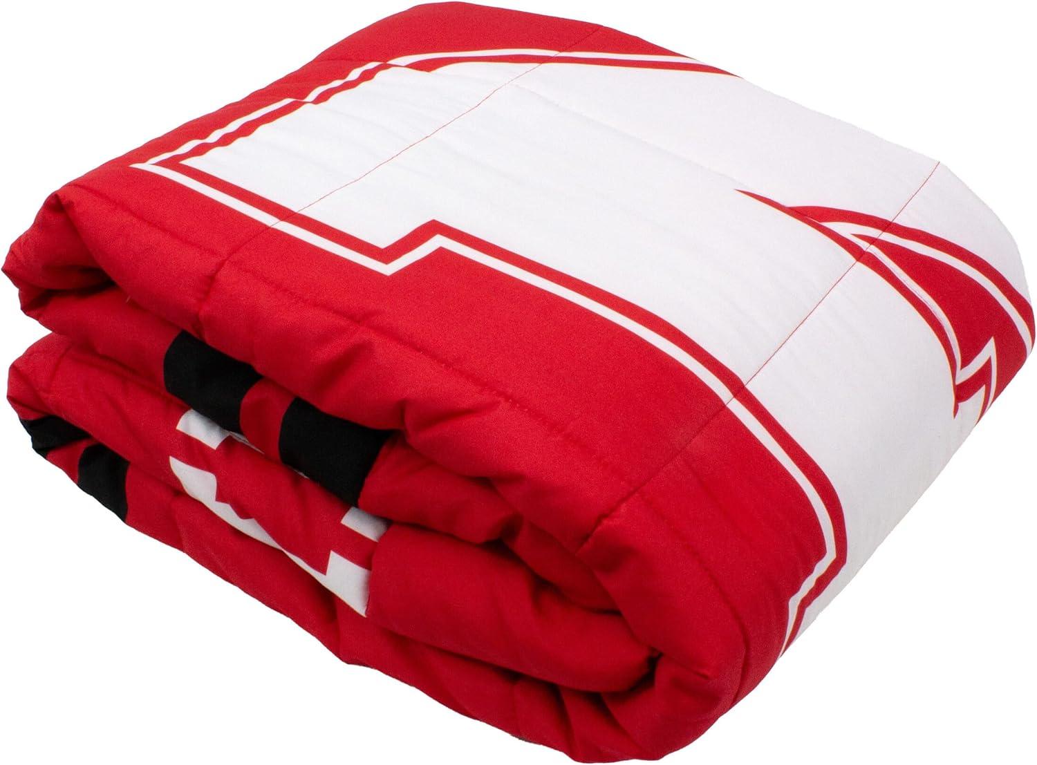 Nebraska Cornhuskers Red and White Reversible Polyester Comforter, Full