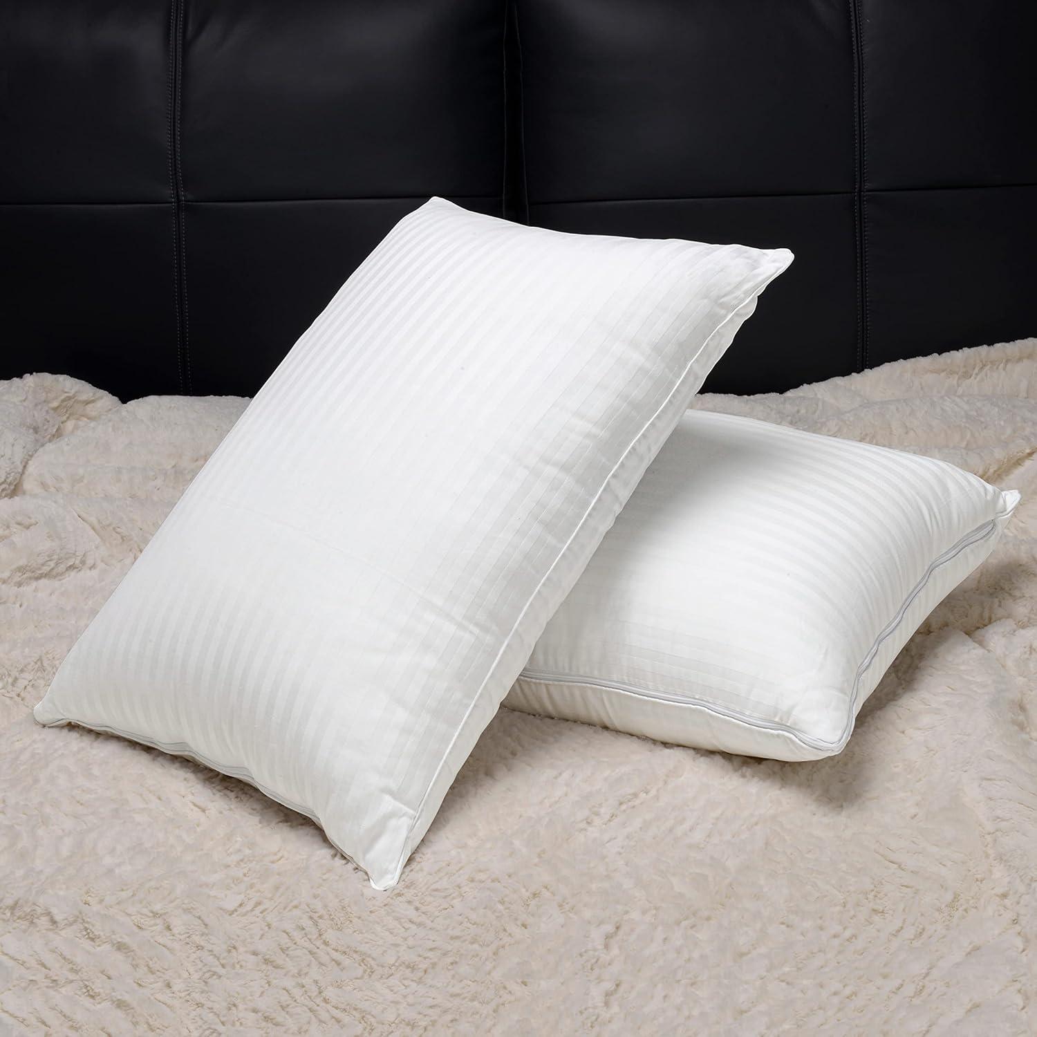 Queen White Adjustable Layer Cooling Pillows - Set of 2