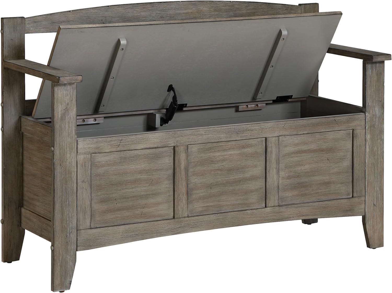 Metro Entry Way Bench in Engineered Wood Greystone Gray Finish
