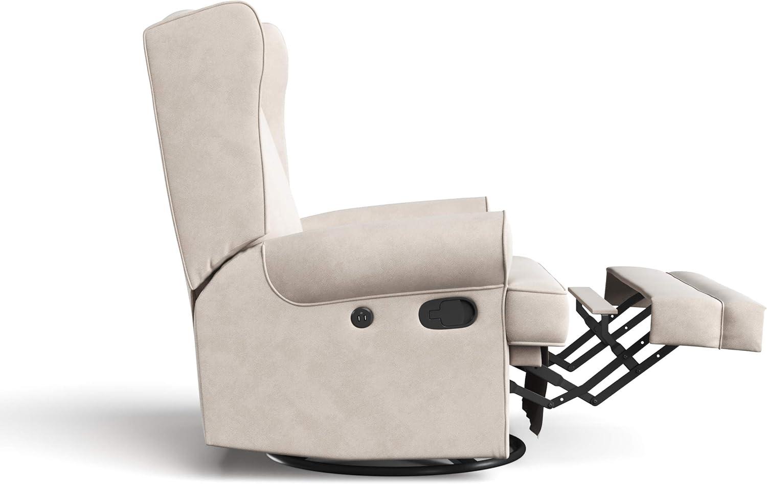 Serenity Swivel Reclining Glider Rocking Chair with USB