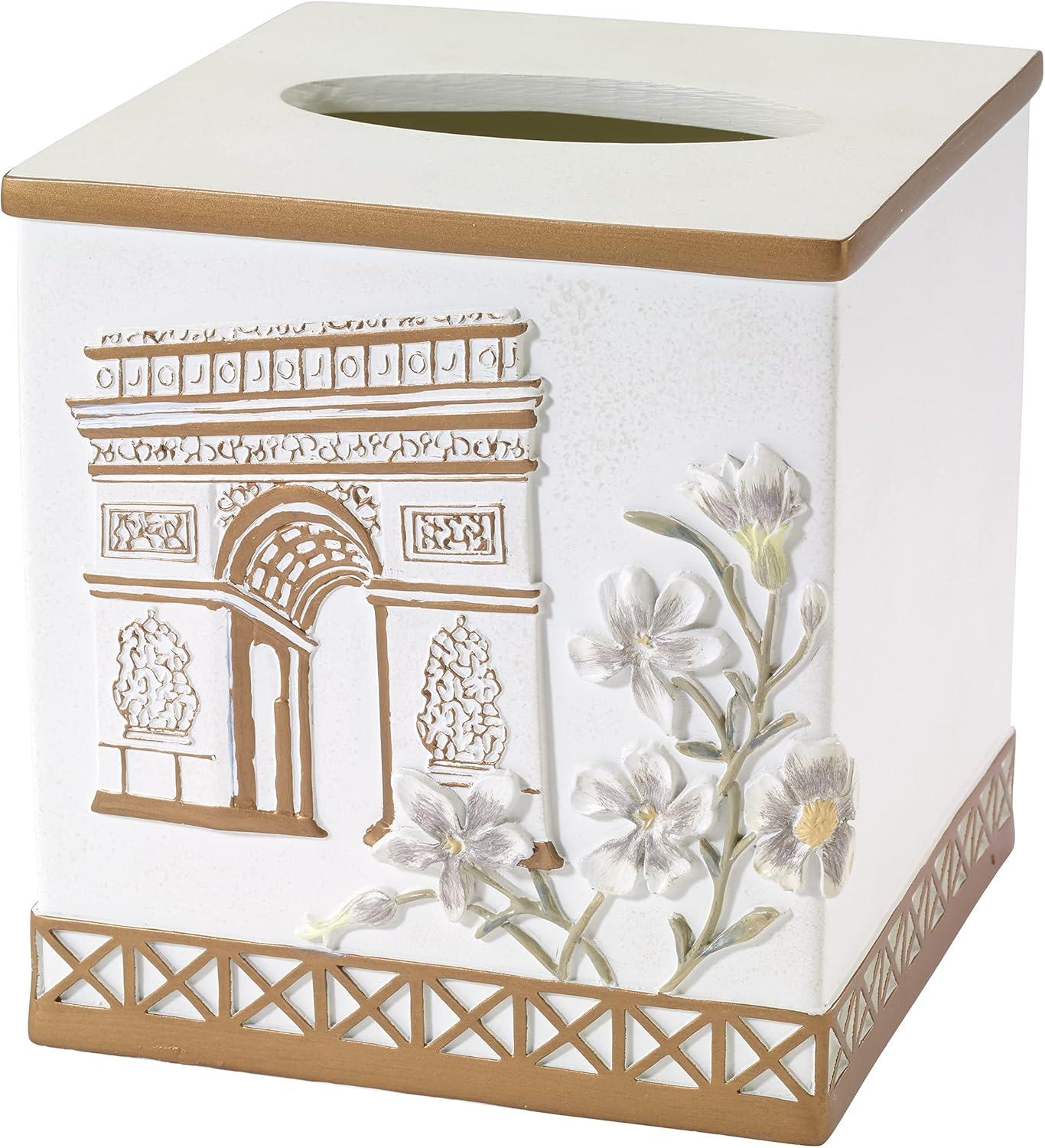 Paris Botanique Off-White and Gold Resin Tissue Cover