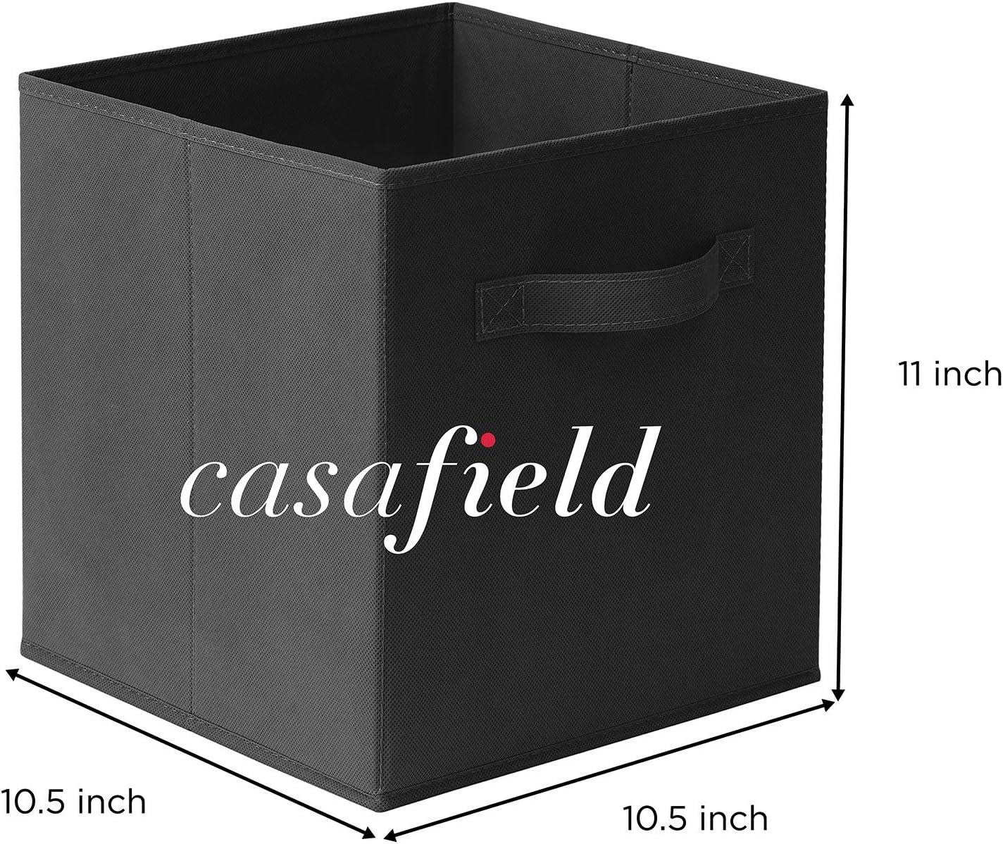 Casafield Set of 6 Collapsible Fabric Storage Cube Bins, Foldable Cloth Baskets for Shelves and Cubby Organizers