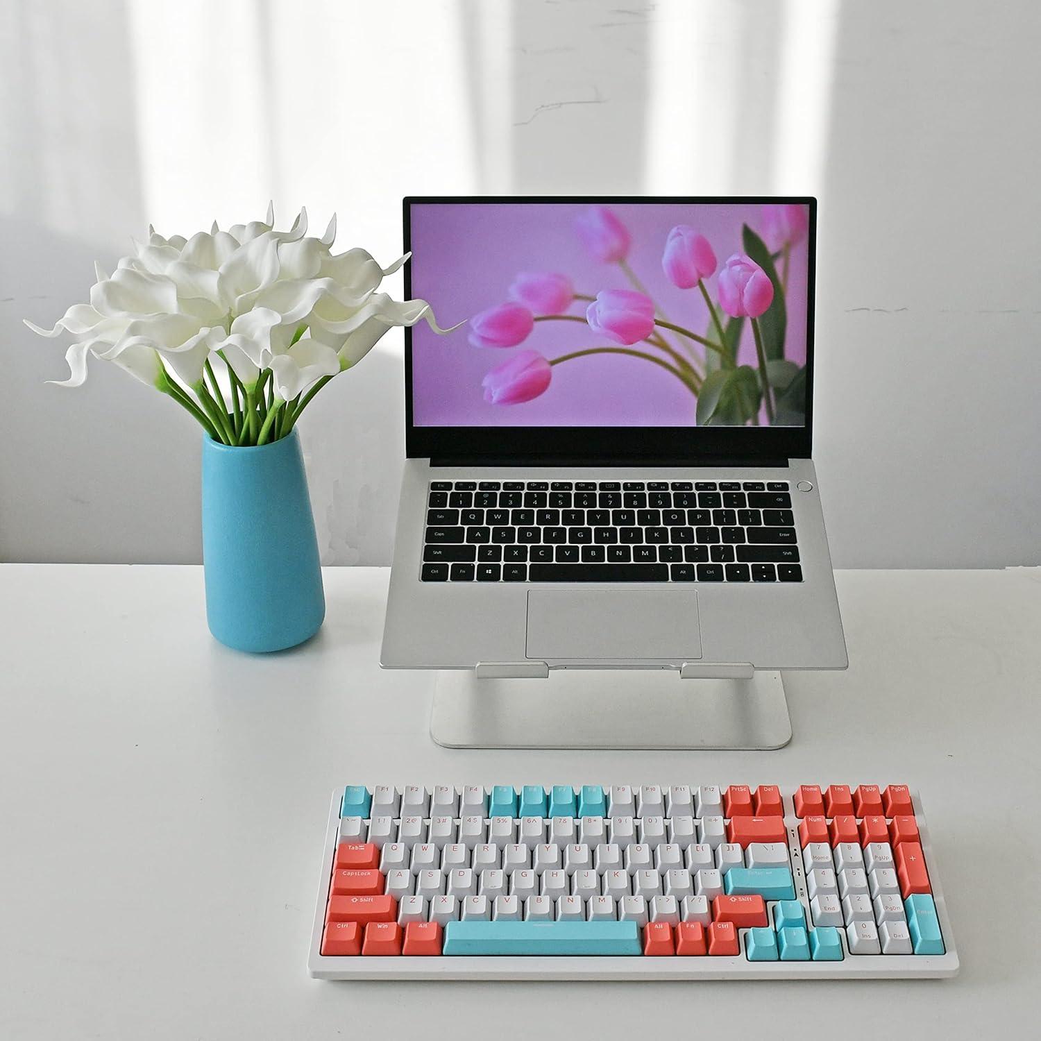 Namzi -a 20pcs Fake Flowers Artificial Calla Lily Silk Flowers 13.4 Inch for Mother's Day Easter Home Kitchen and Wedding (White)