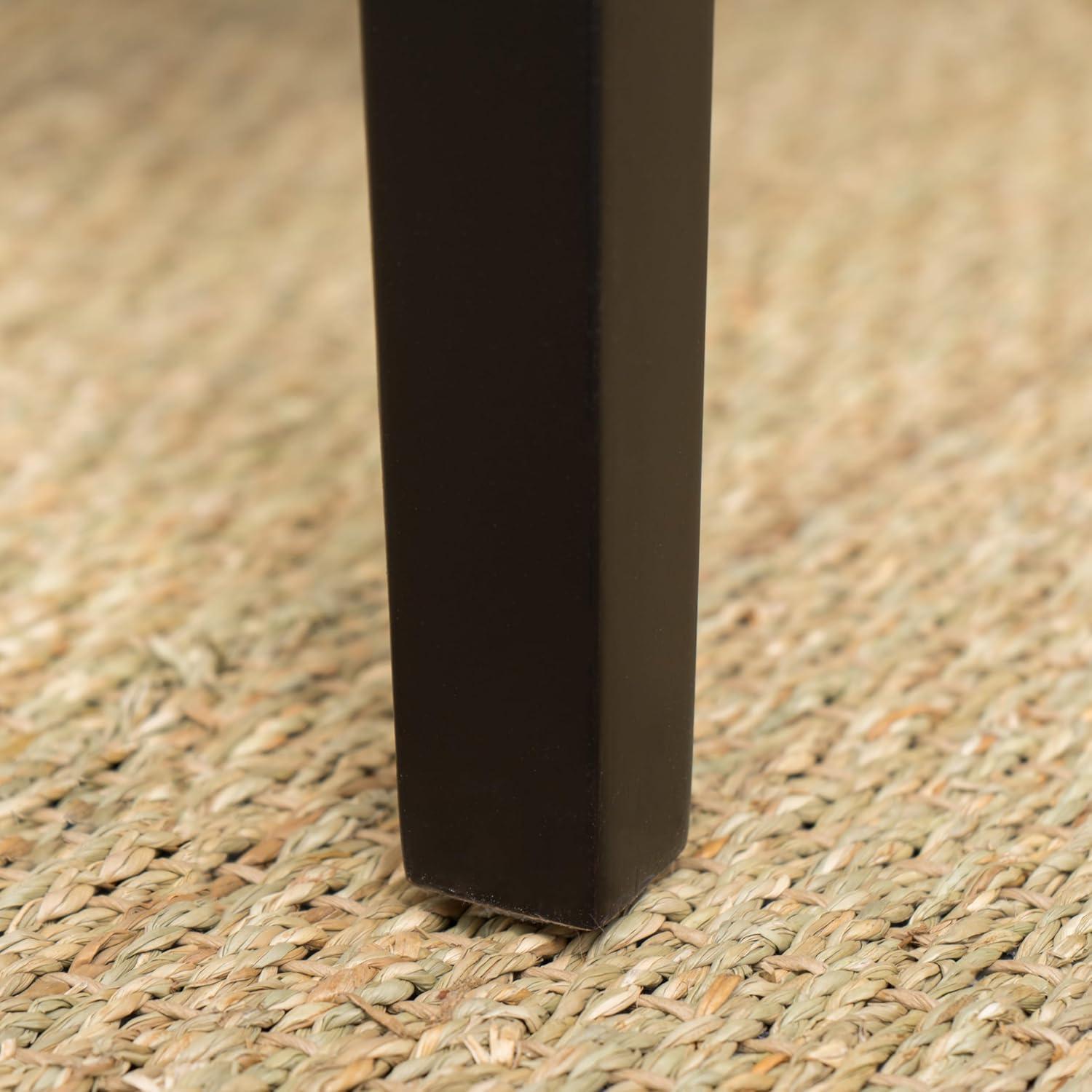 Set of 2 Crayton Leather Dining Chair Black - Christopher Knight Home: Tufted, Upholstered, Wood Frame