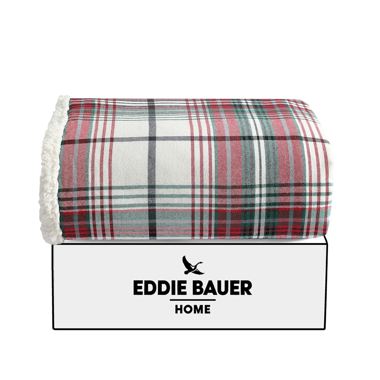 Eddie Bauer Printed Flannel/Sherpa Throw Blankets & Reviews | Wayfair