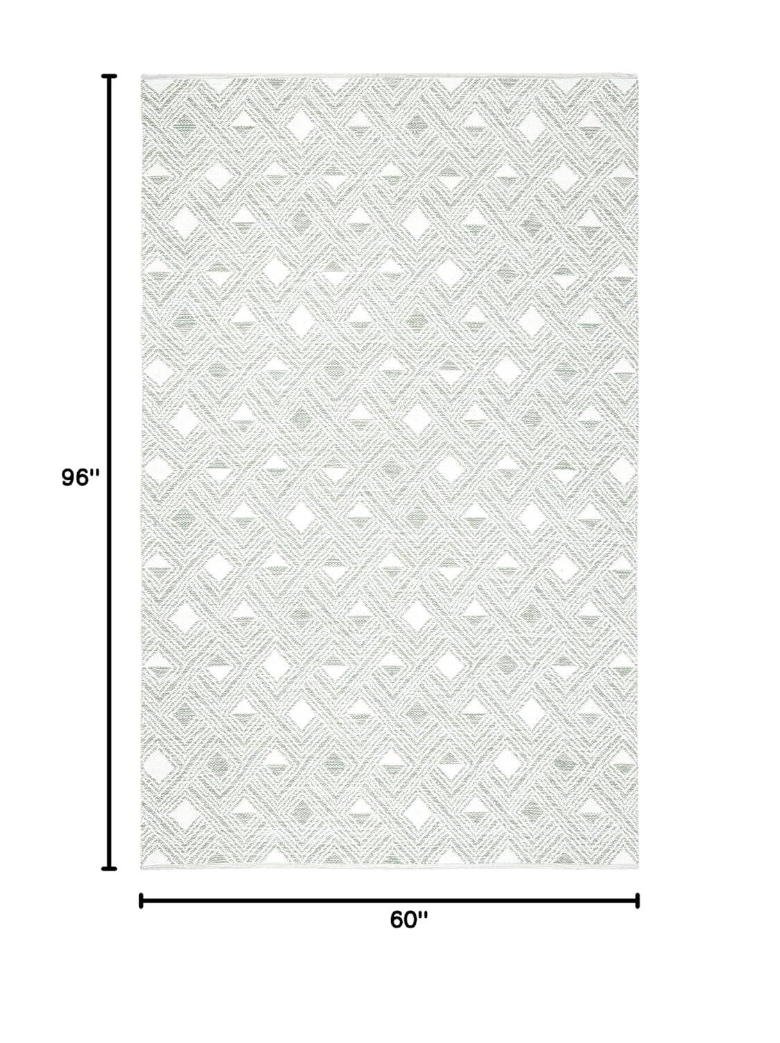 Montauk MTK614 Hand Woven Indoor Area Rug - Light Green/Ivory - 5'x8' - Safavieh.