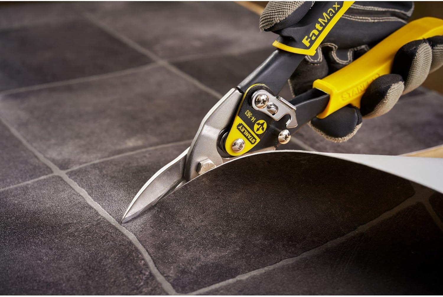 STANLEY - Yellow Aviation Snips Straight Cut 250mm (10in)