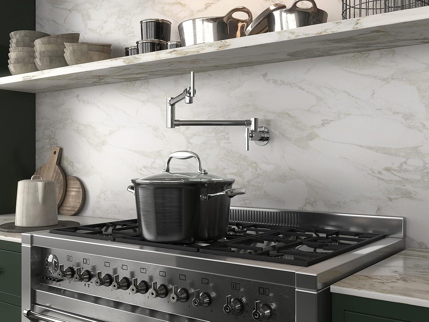 ANZZI ANZZI Braccia Series 24" Wall Mounted Pot Filler With Accessories KF-AZ258CH