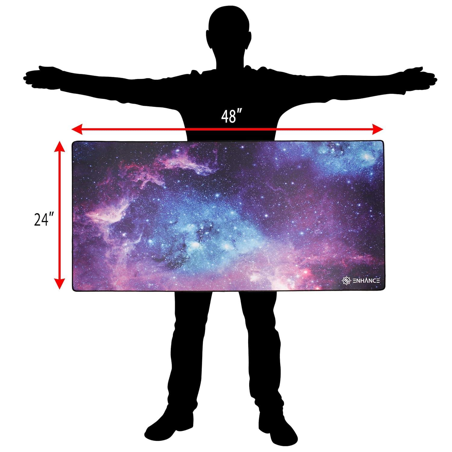 ENHANCE Large XXXL Gaming Desk Mat - Super Giant Mouse Mat with Cushion Padding for Home Office Desk