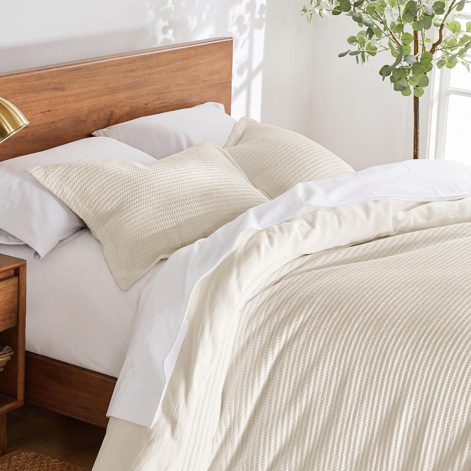 Cloud Waffle Cream Twin Comforter Set - Levtex Home