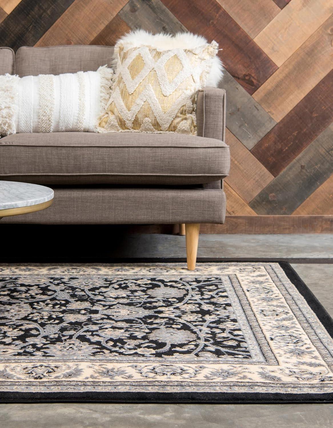 Unique Loom 6' 0 x 9' 0 Sialk Hill Washington Burgundy Area Rug