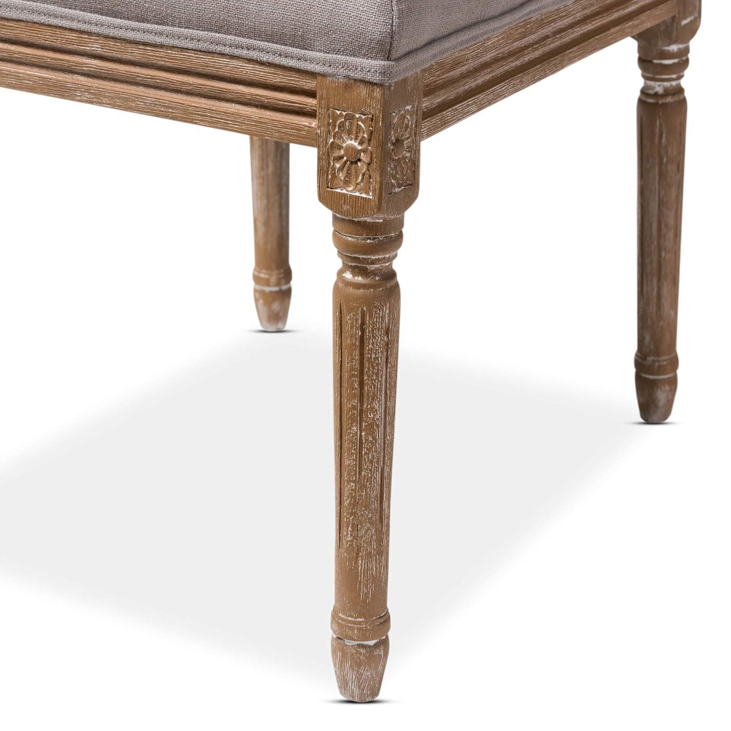 Baxton Studio Clairette Wood Traditional French Accent Chair