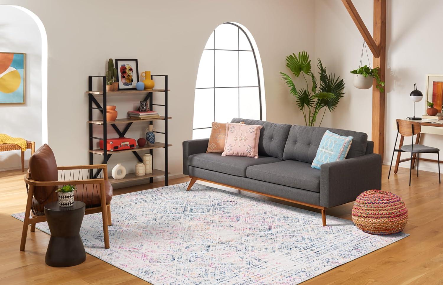 Tulum TUL264 Power Loomed Indoor Area Rug - Ivory/Dark Blue - 8'x10' - Safavieh