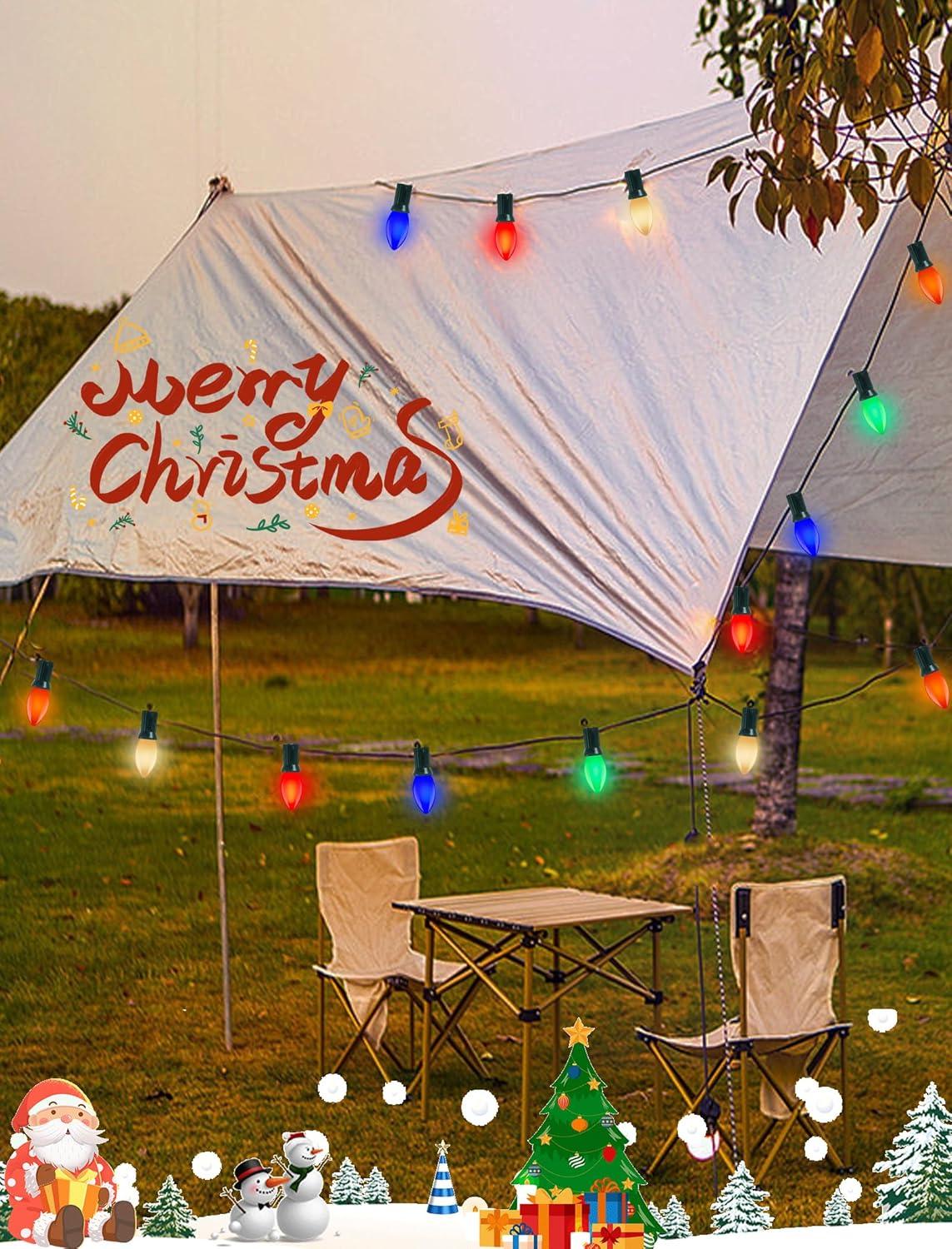 Celebrations Outdoor Light Set 25 Lights Multi-Colored Ceramic Ul Listed