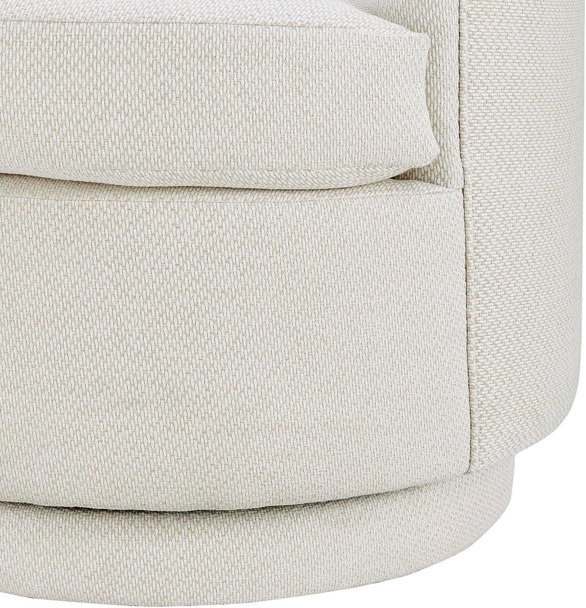 New Pacific Direct Rachel Modern Fabric Swivel Accent Arm Chair in Cardiff Cream