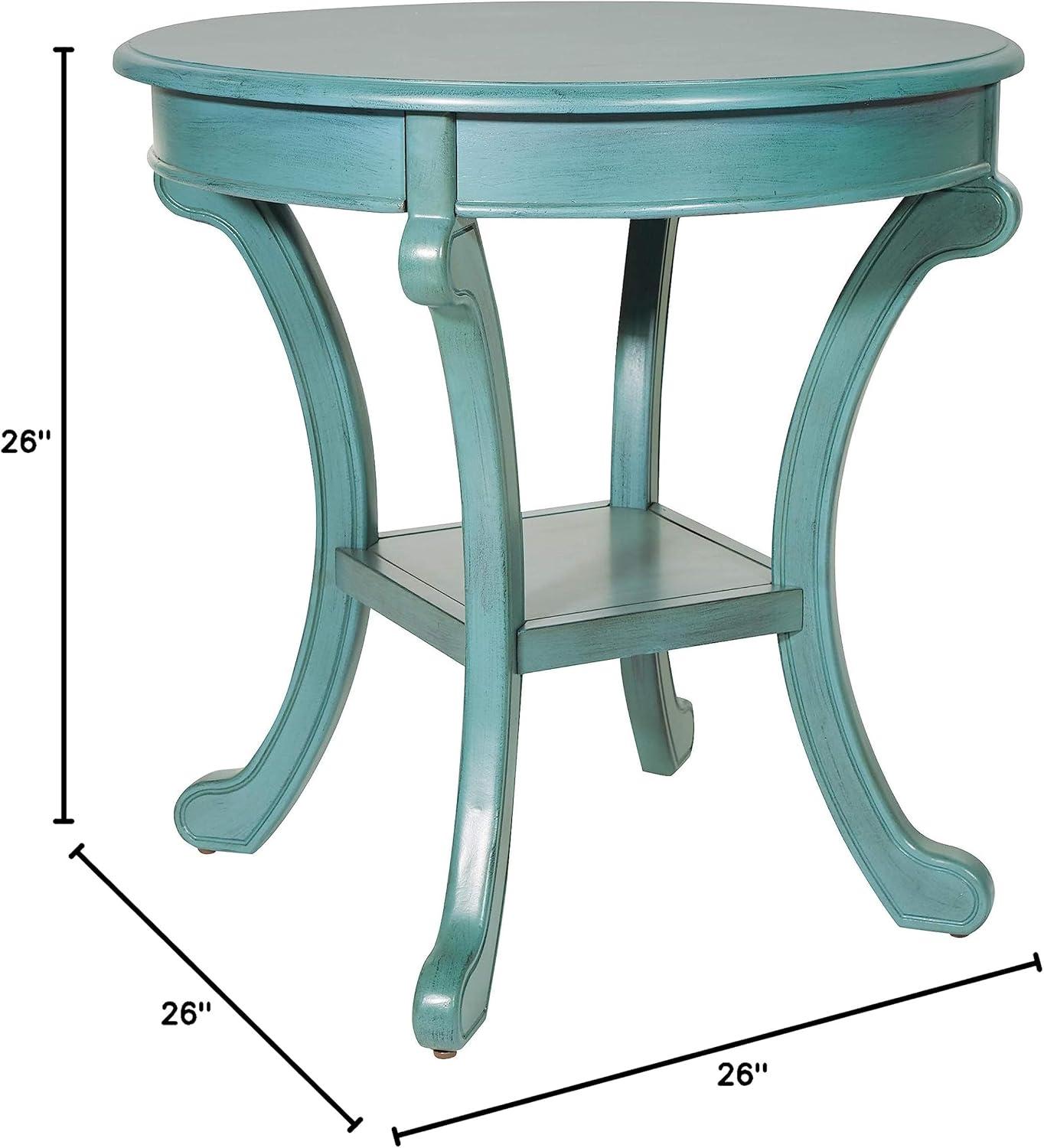 Vermont Accent Table in Antique Black Wood Finish