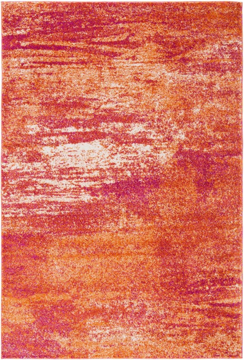 Evoke EVK272 Power Loomed Indoor Area Rug - Ivory/Orange - 4'x6' - Safavieh