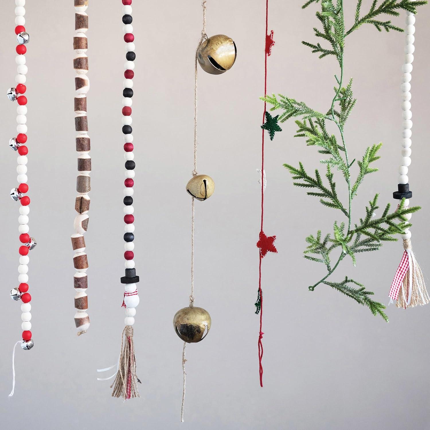 Gold Metal Jingle Bell Garland for Festive Decor