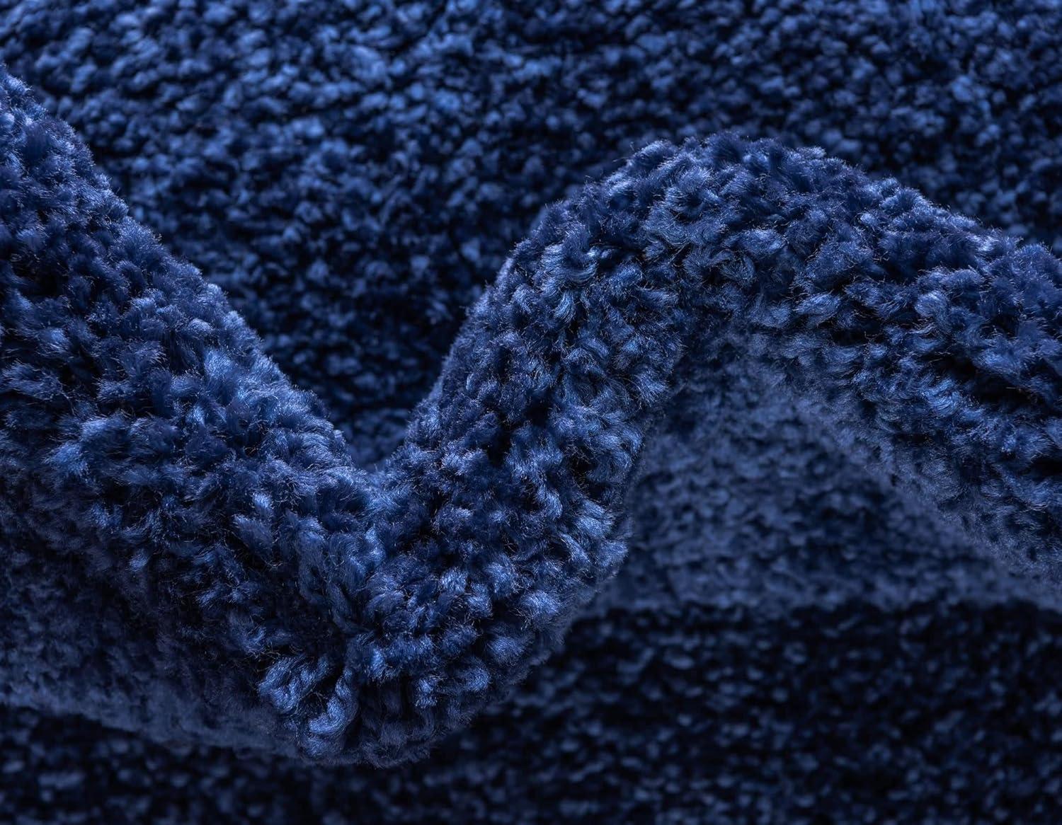 Unique Loom 10' 0 x 14' 1 Solo Calabasas Navy Blue Area Rug