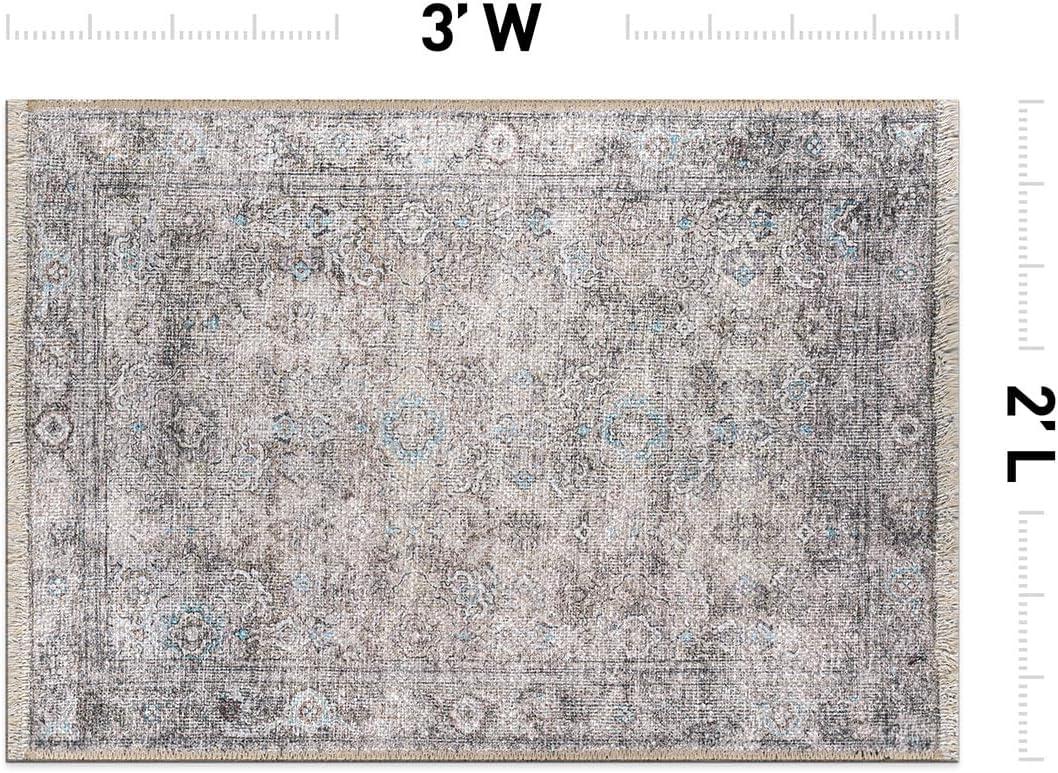 World Rug Gallery Transitional Distressed Vintage Machine Washable Area Rug