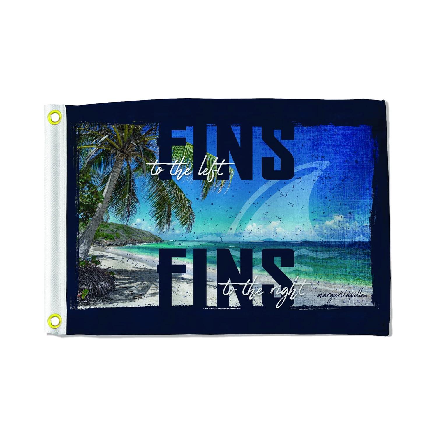 Margaritaville   Fins Utility Flag - Double Sided - Great for Boat/Golf Cart/Home ect.
