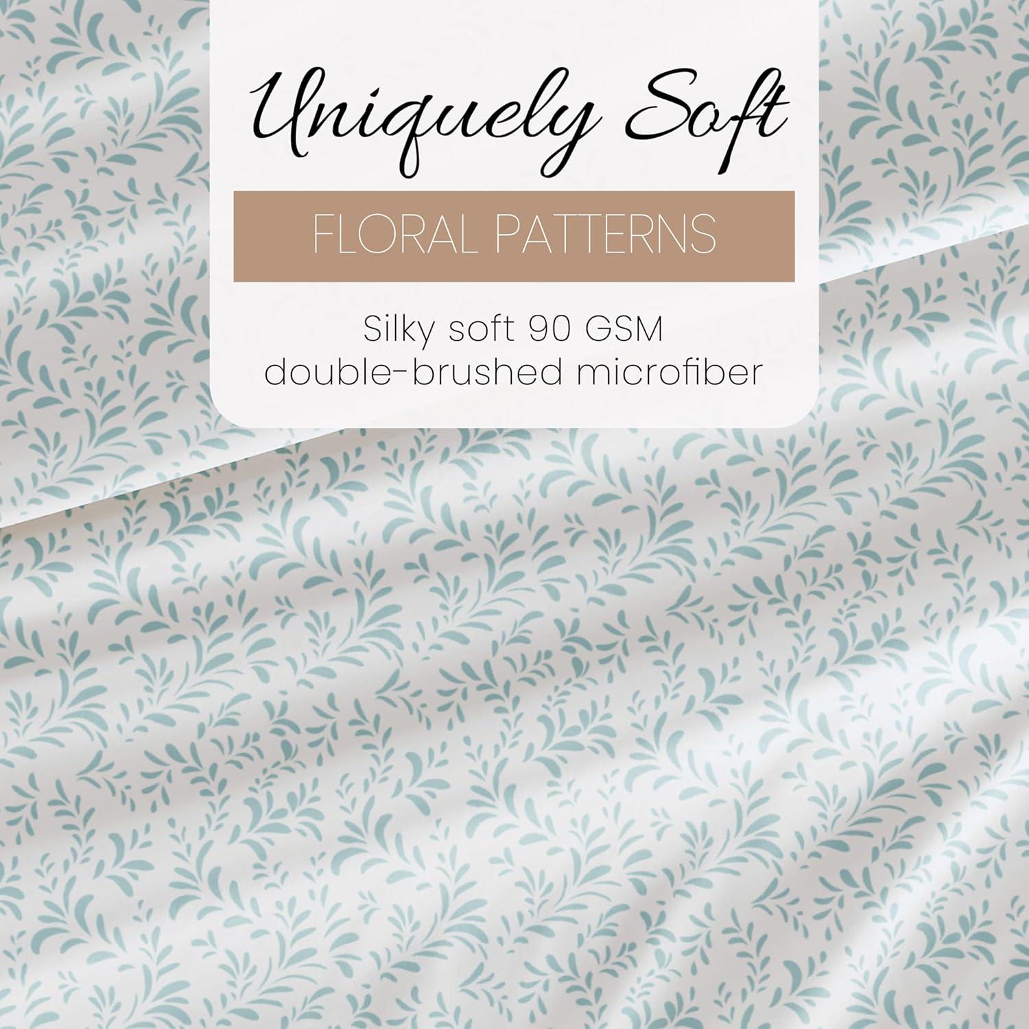 Simply Soft™ Burst of Vines Pattern Microfiber Sheet Set