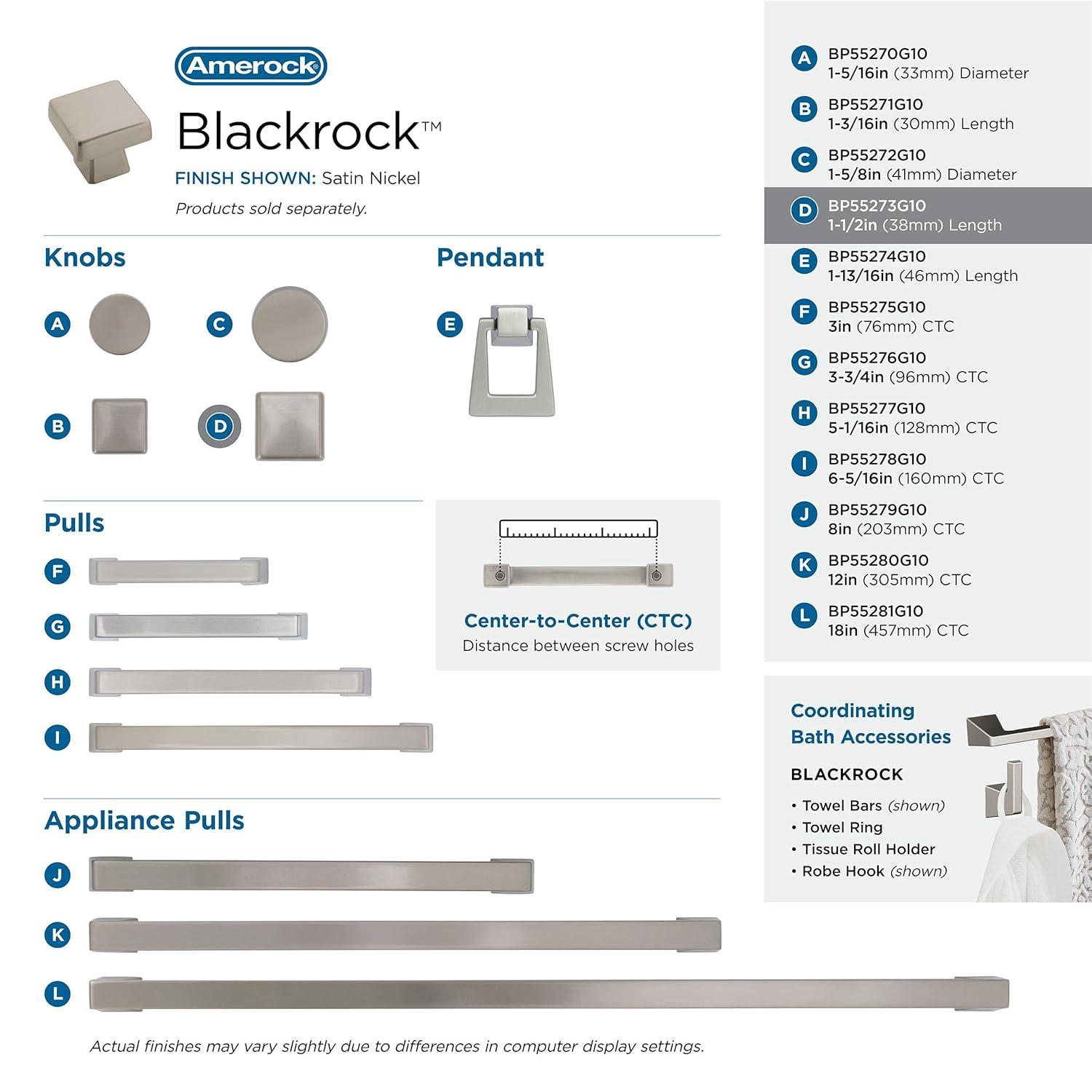 Amerock Blackrock Square Knob