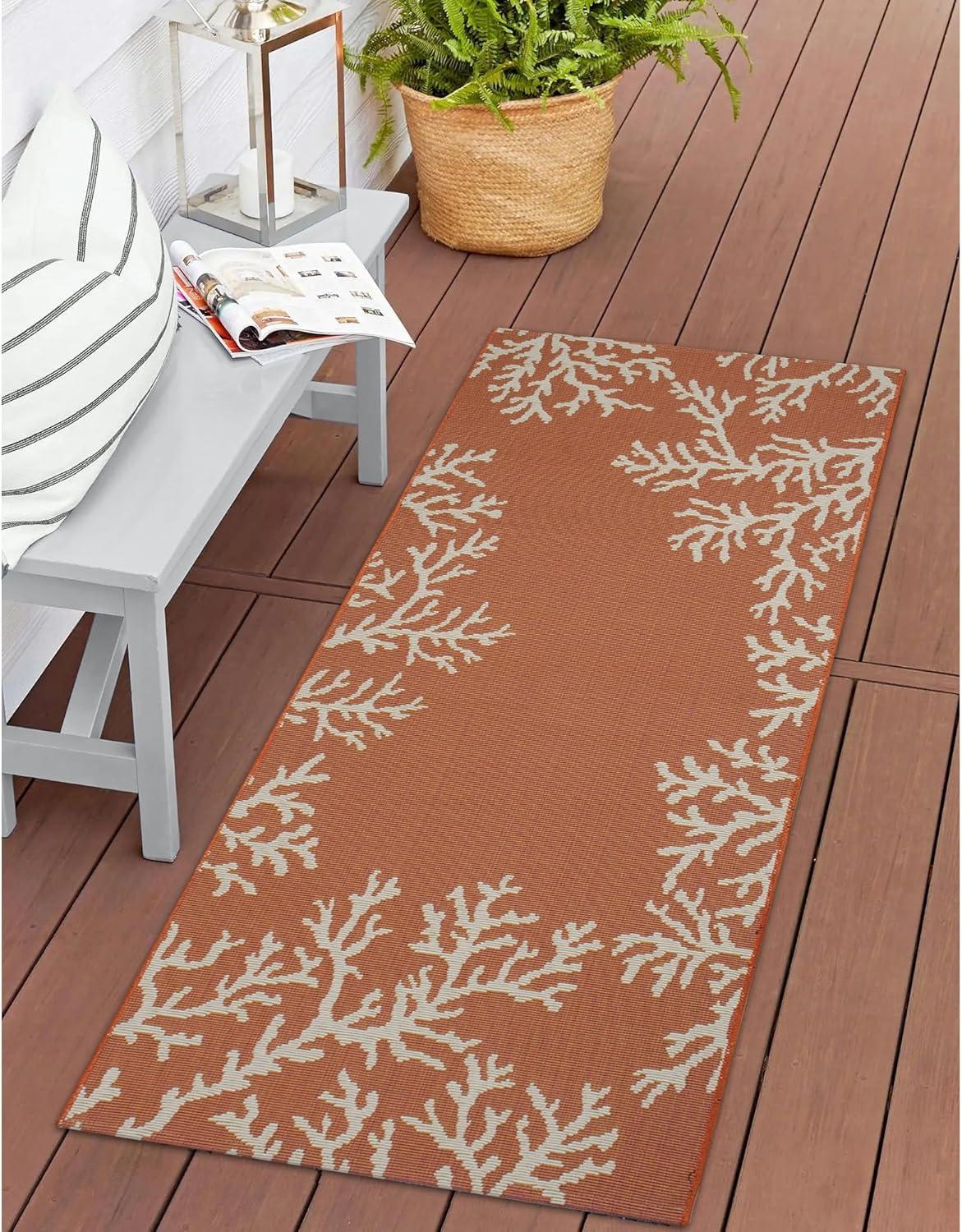 Liora Manne Esencia Coral Edge Indoor/Outdoor Mat Sunset 1'11" x 4'11"