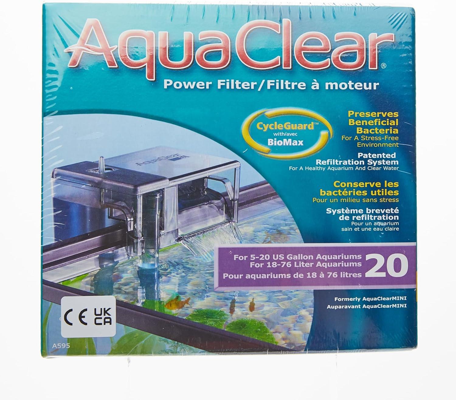 AquaClear Fish Tank Filter - 5 to 20 Gallon - 110v