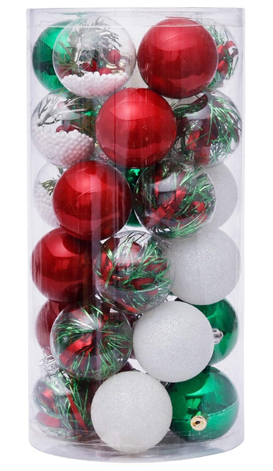 WS at Home 30 Piece Shatterproof Ball Ornaments Set