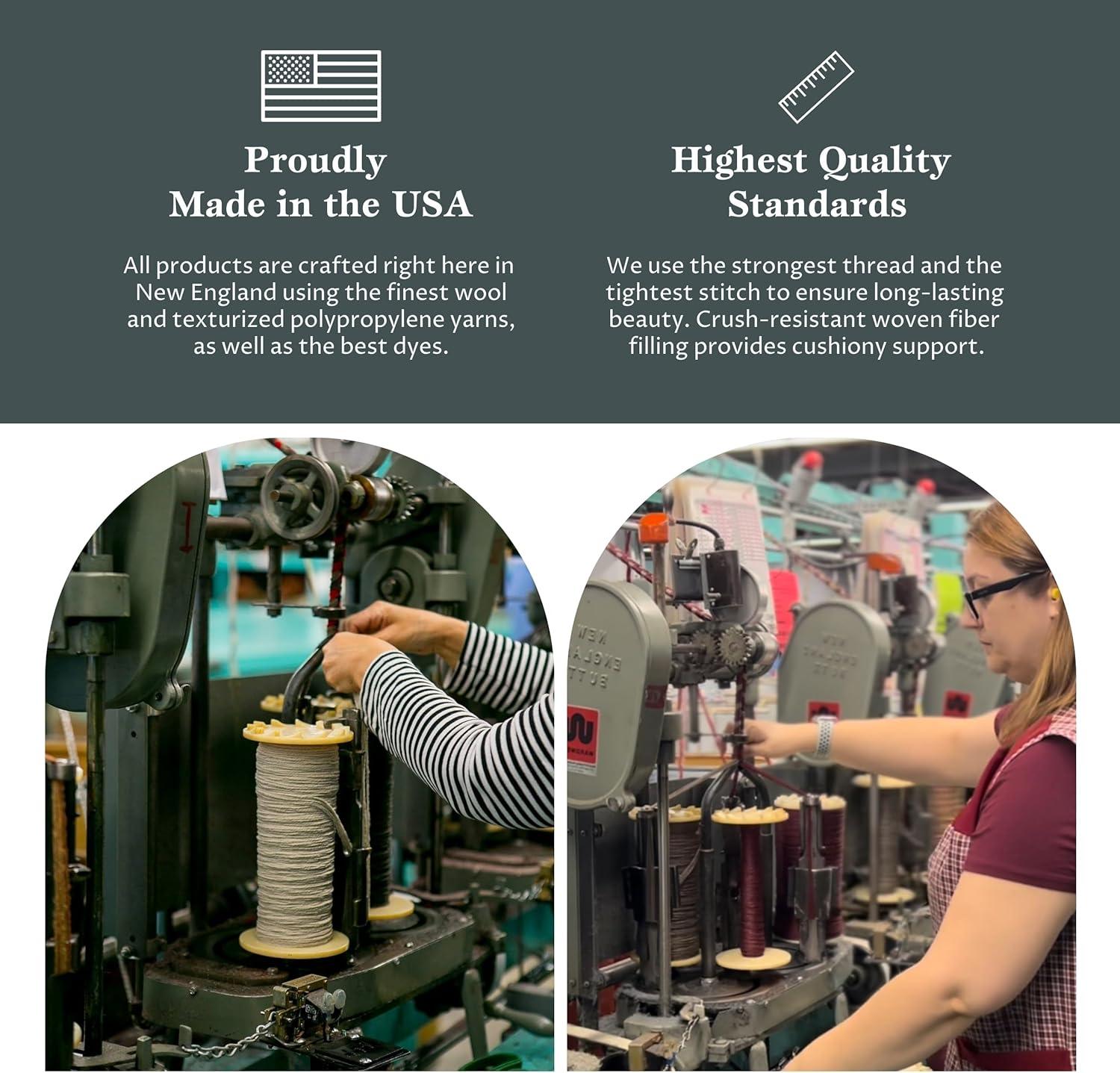 Rhody Rug Katie Braided Chair Pads by  (Set of 4) Burgundy