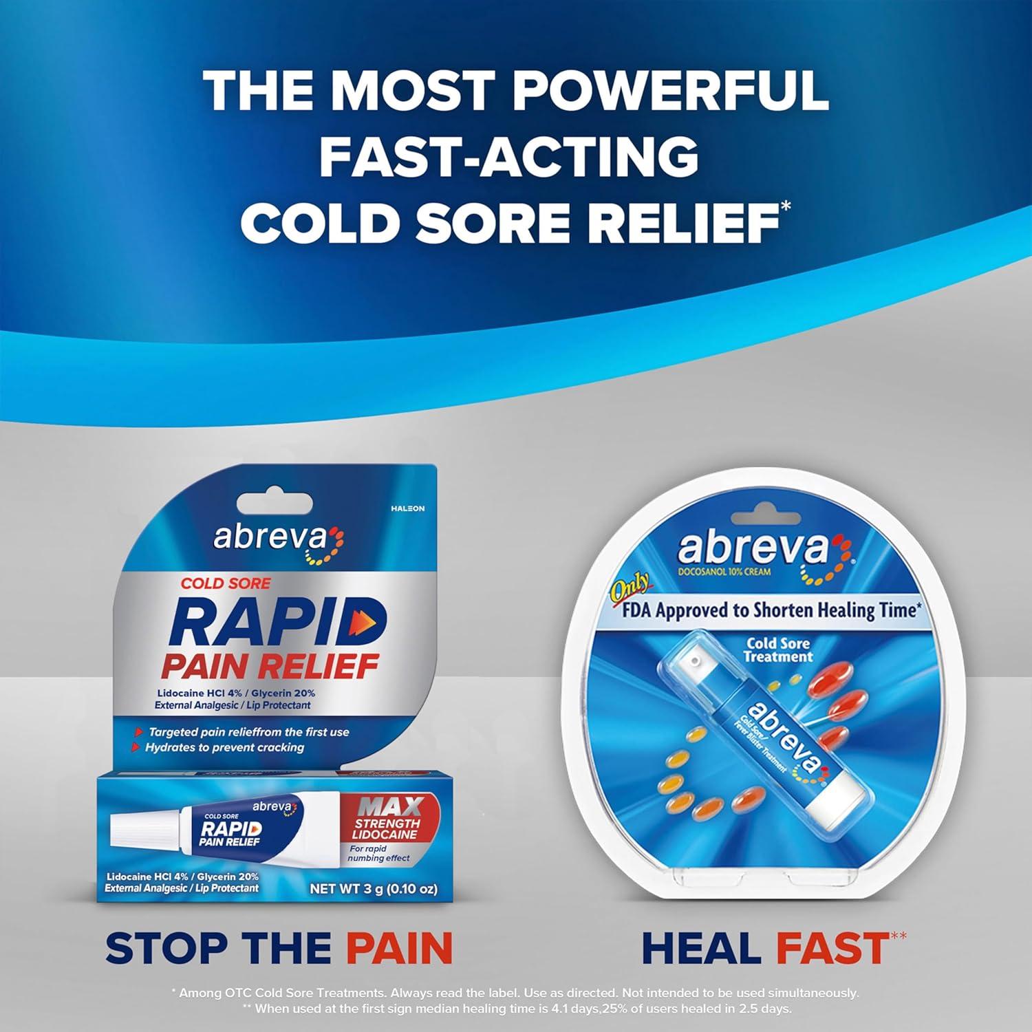 Abreva Cold Sore Rapid Relief Treatment - 0.423oz