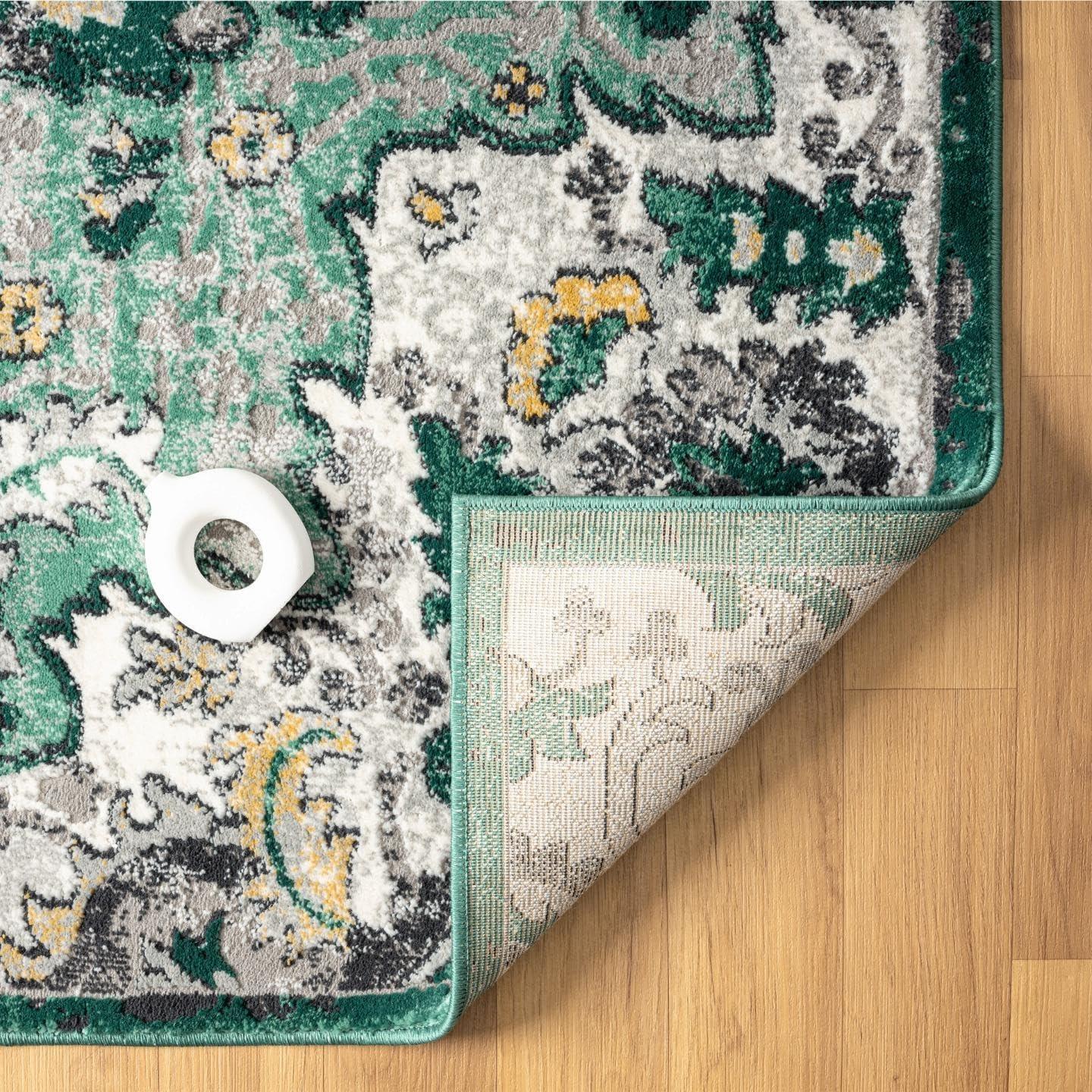 Luxe Weavers Moroccan Medallion Area Rug - Green 6x9