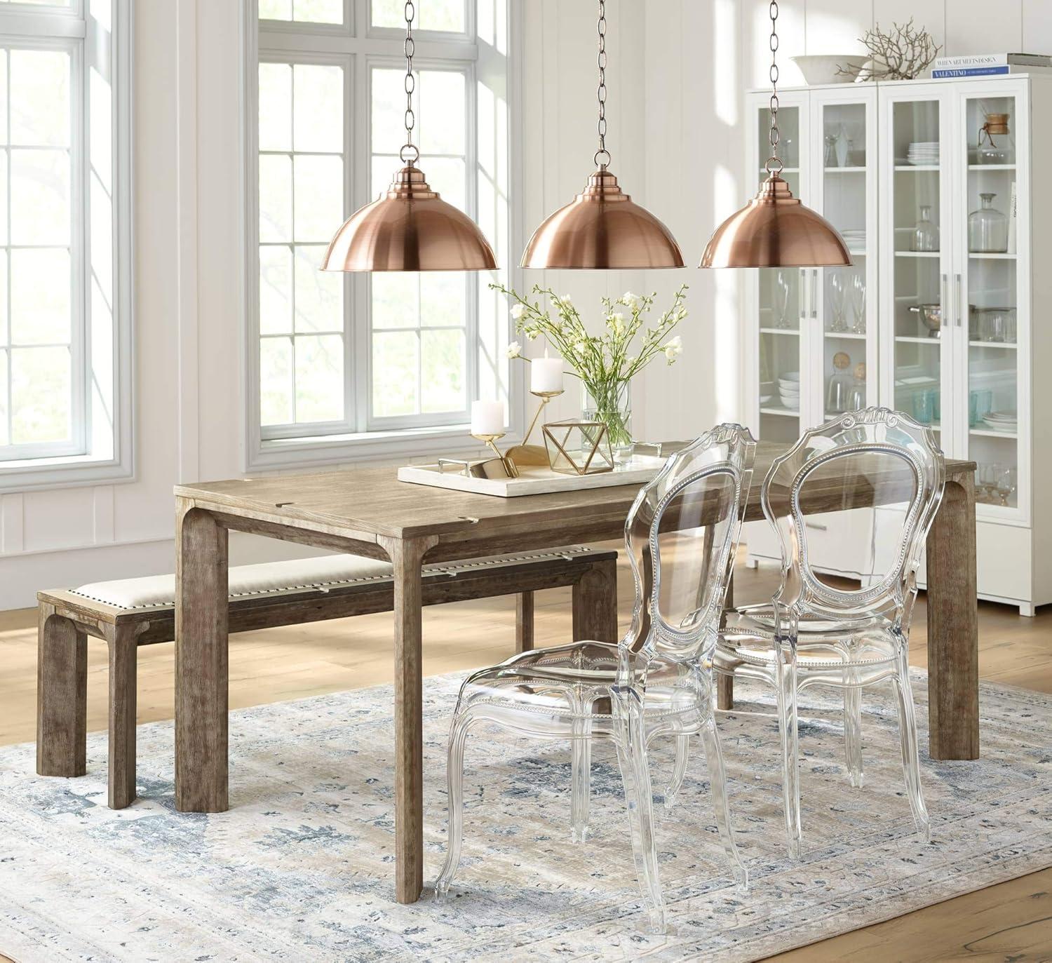 Franklin Iron Works Southton Copper Swag Pendant Light 13 1/4" Wide Industrial Rustic Dome Shade for Dining Room House Foyer Kitchen Island Entryway