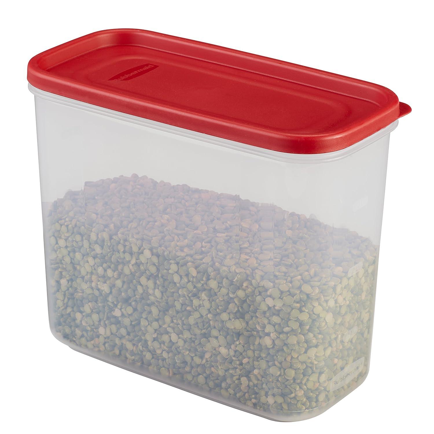 Rubbermaid Modular Canister Food Storage Container, 16 Cup, Red
