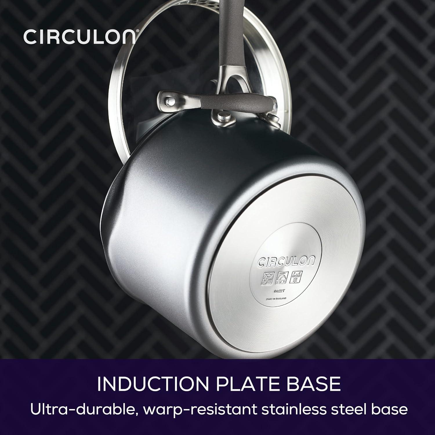 Circulon ScratchDefense with ScratchDefense Nonstick Induction Straining Sauce Pan with Lid & Reviews | Wayfair