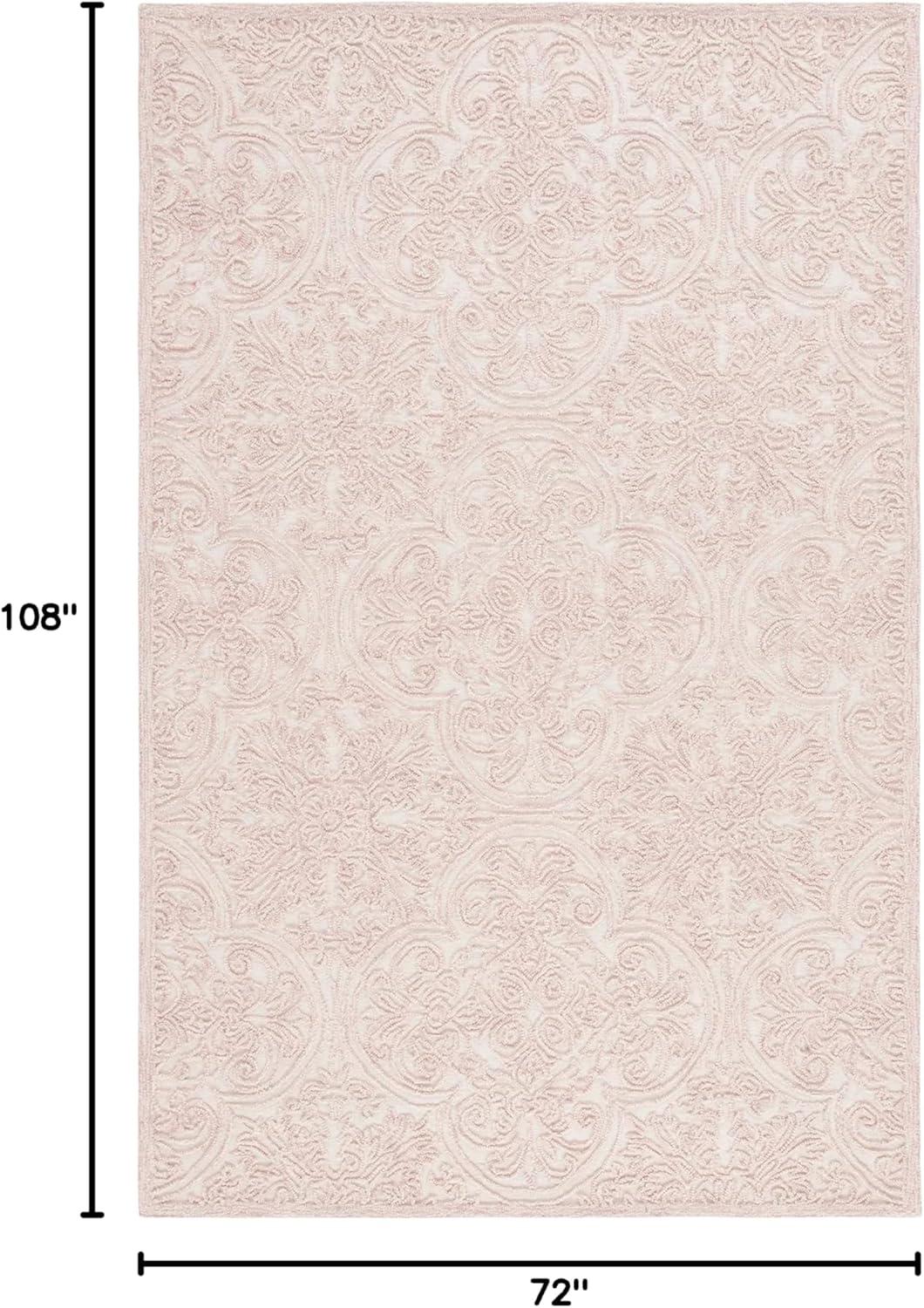 Martha Stewart Trace - MSR3511 - Indoor Hand Tufted Area Rugs - Ivory/Pink - 6'x9'