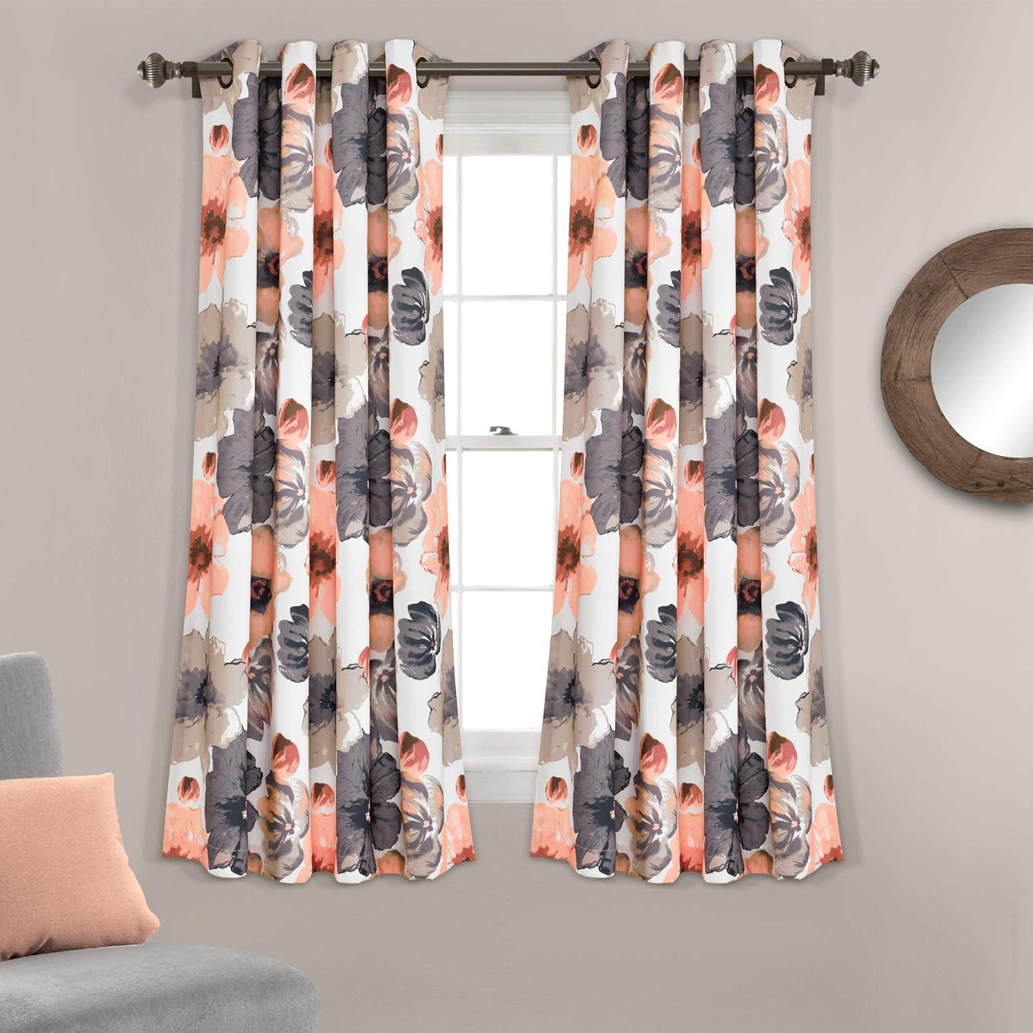 Lush Decor Sikora Polyester Room Darkening Curtain Pair (Set of 2)