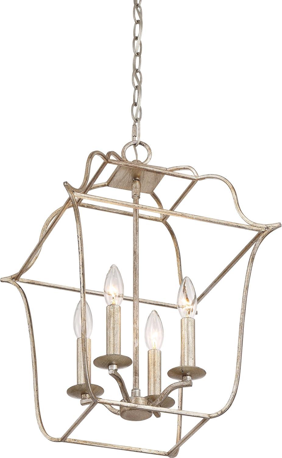 Quoizel Lighting Gallery 4 - Light Chandelier in  Century Silver Leaf