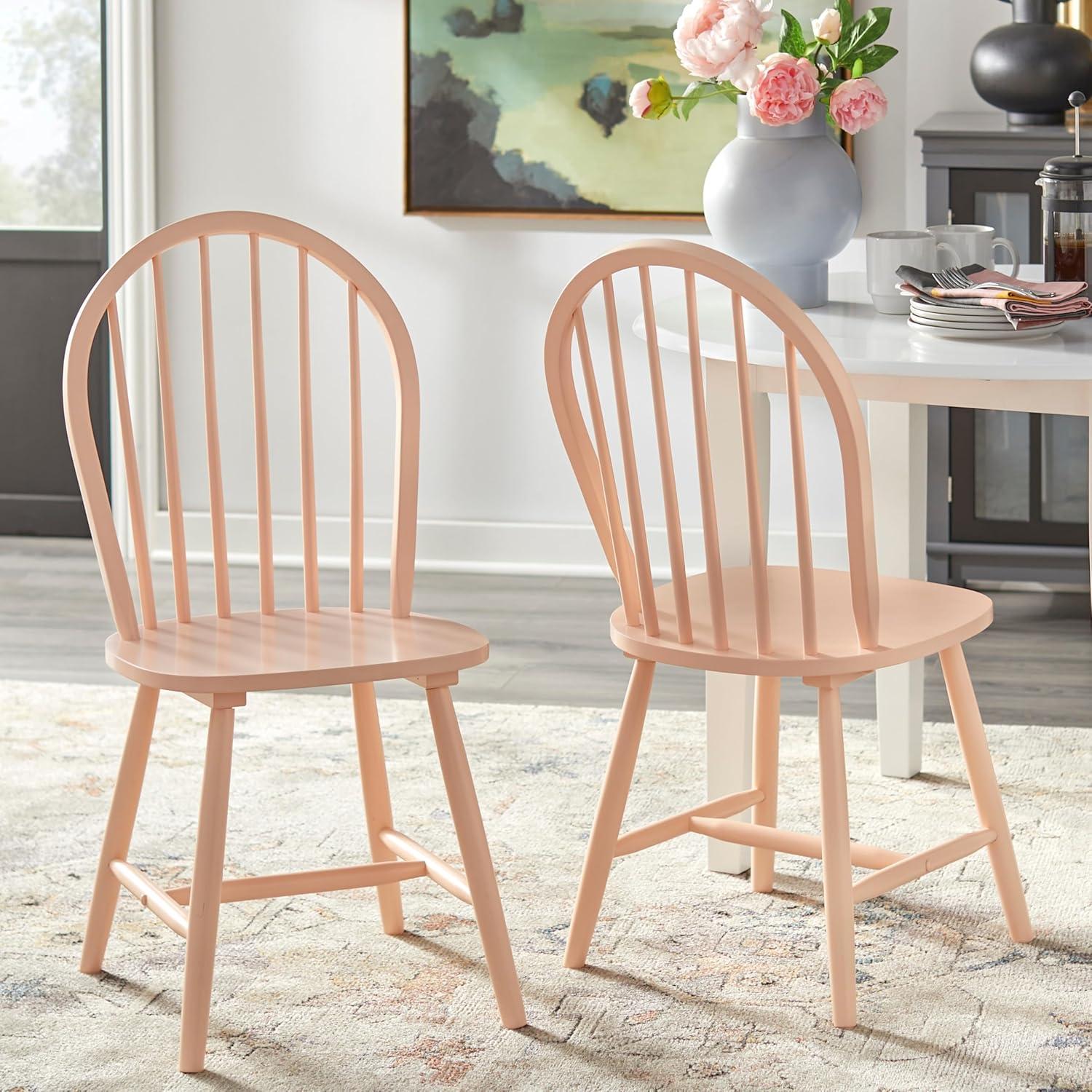 Simple Living  Franklin Solid Wood Spindle Dining Chair (Set of 2) Red