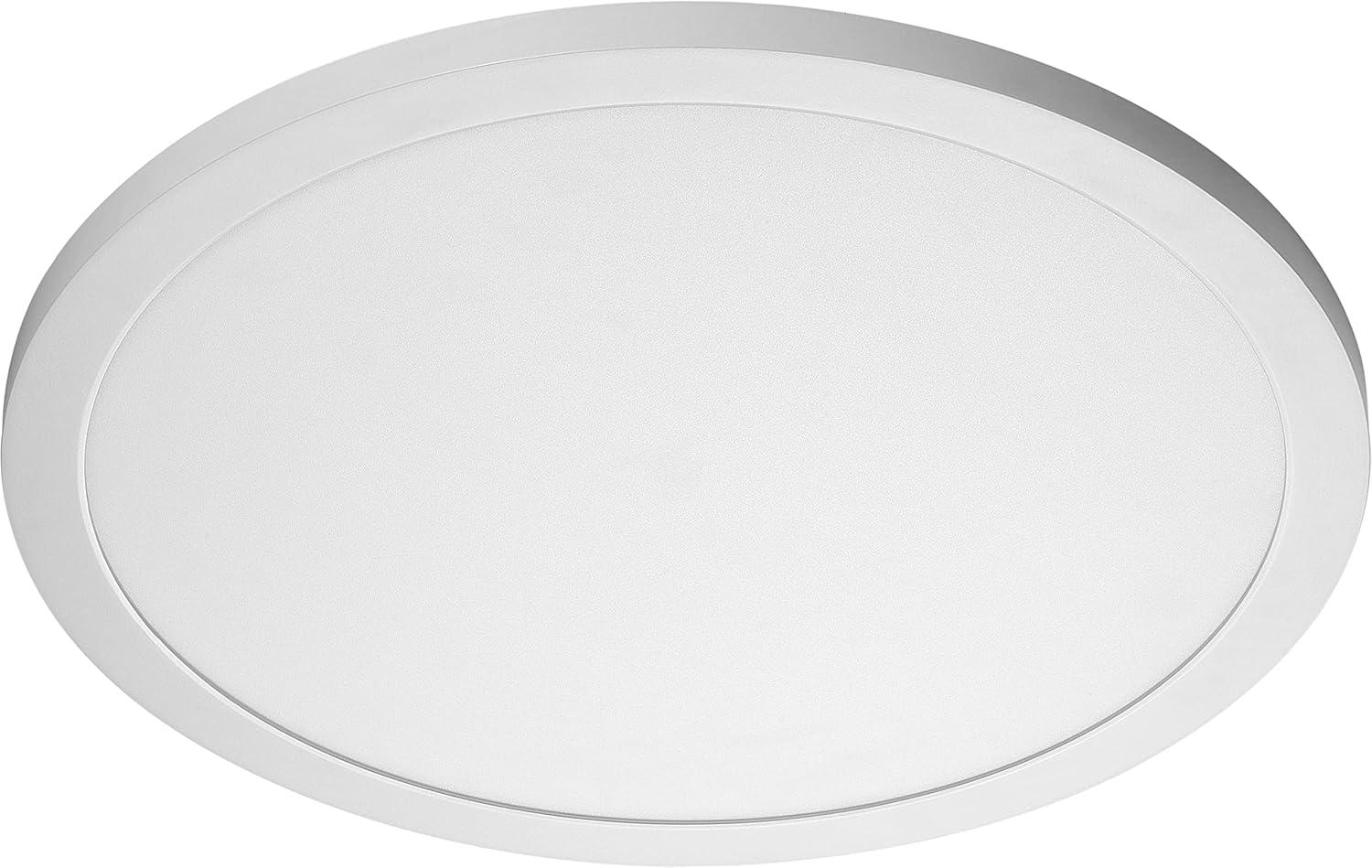 White Aluminum 19" LED Round Flush Mount Light