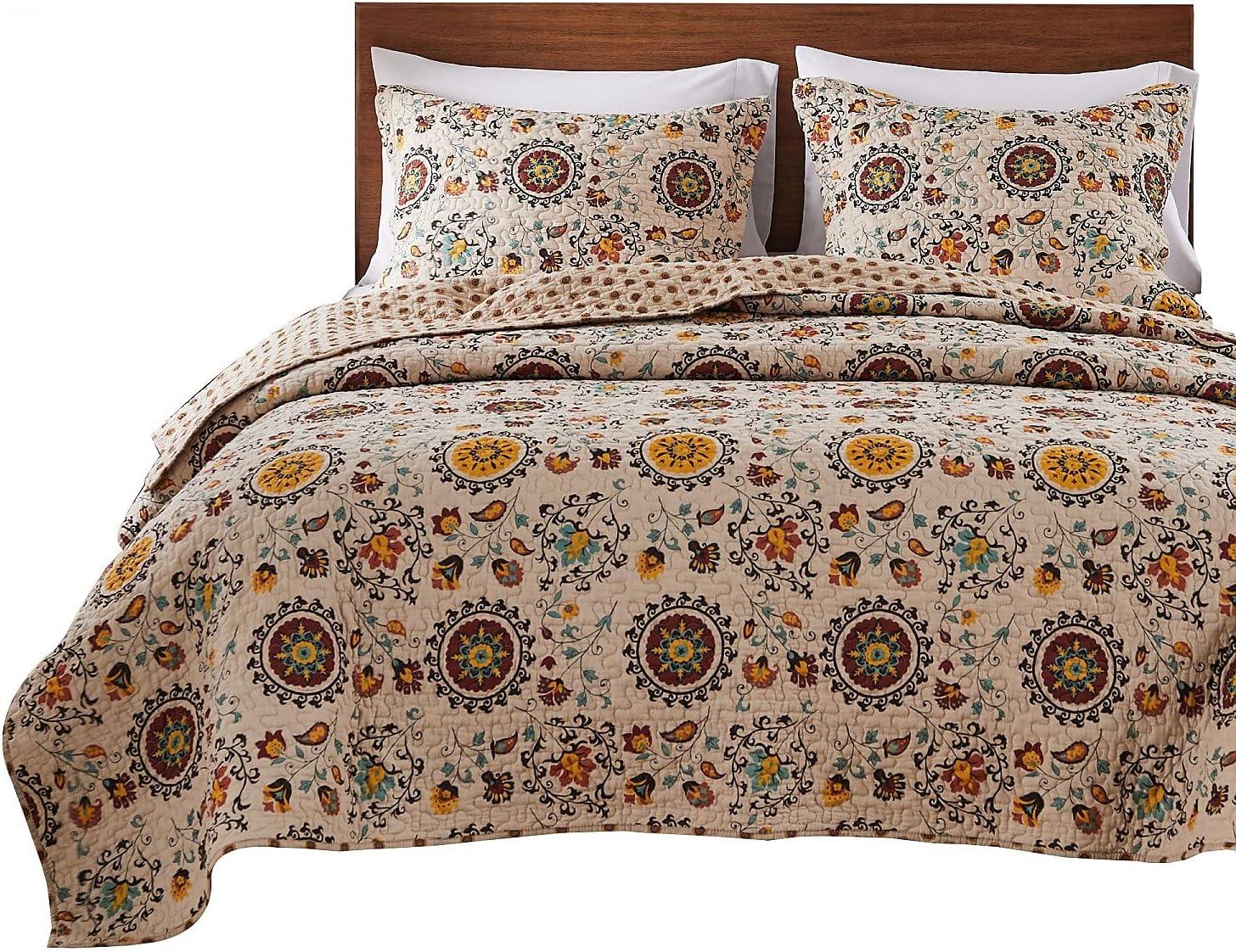 Andorra Medallion Cotton Reversible Quilt Set