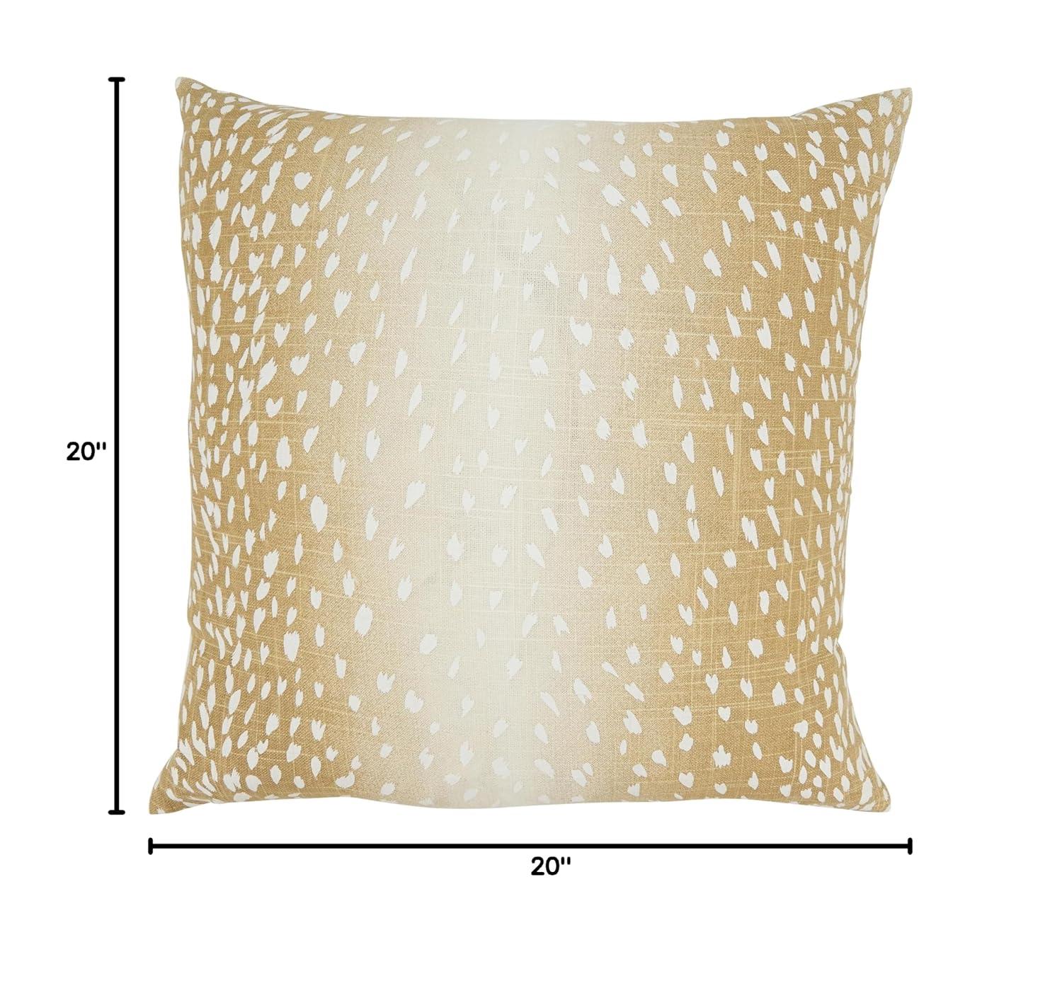 Saro Antelope Collection Linen Throw Pillow