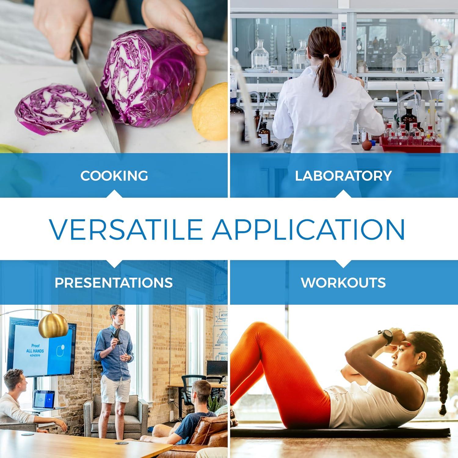 Sper Scientific Portable Digital Kitchen & Lab Timer 810015 - 4 Channel, Large Display, Loud Alarm - 4 pc