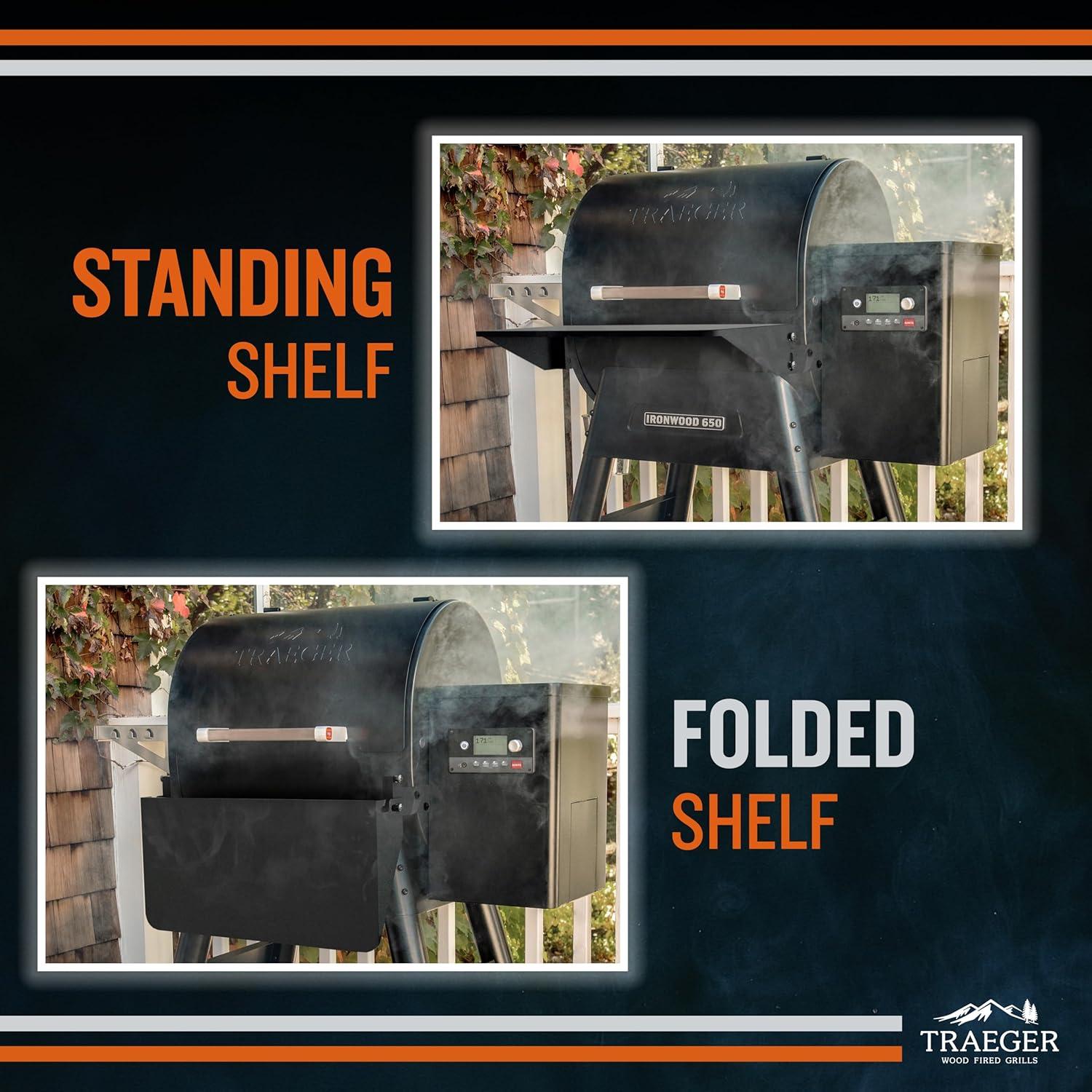 Traeger Pellet Grills Folding Front Shelf – Pro 575/Pro 22/Ironwood 650